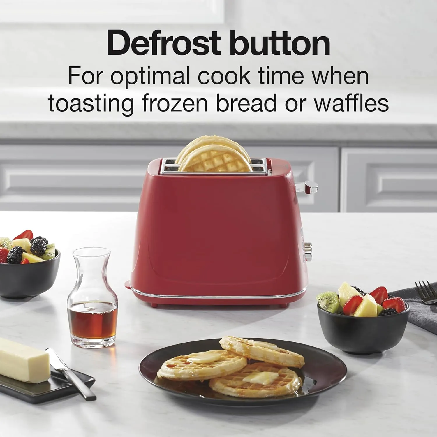 Plastic 2 Slice Toaster - Red - Image 3