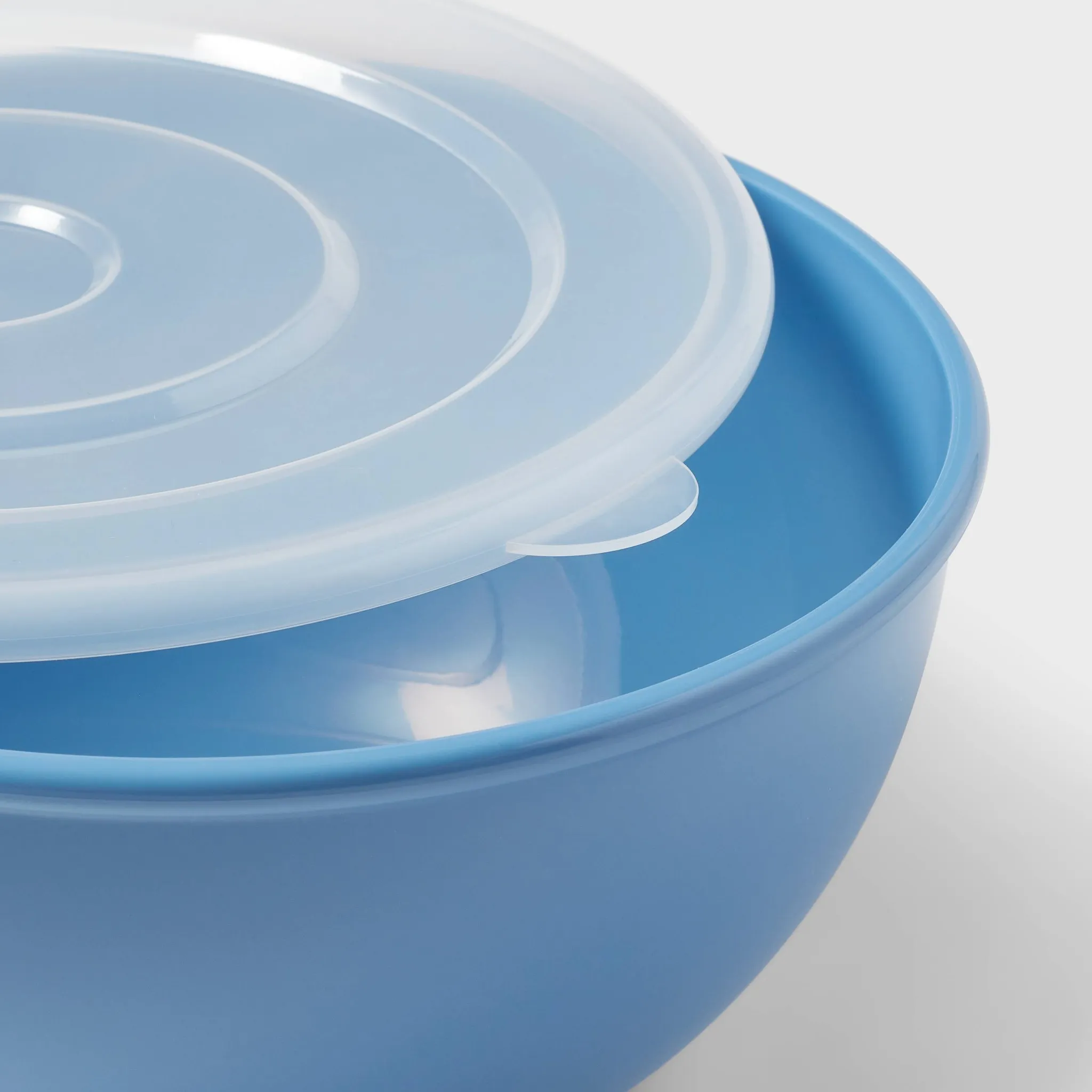 Plastic Mixing Bowl Set with Lids - 6-Piece - Image 2