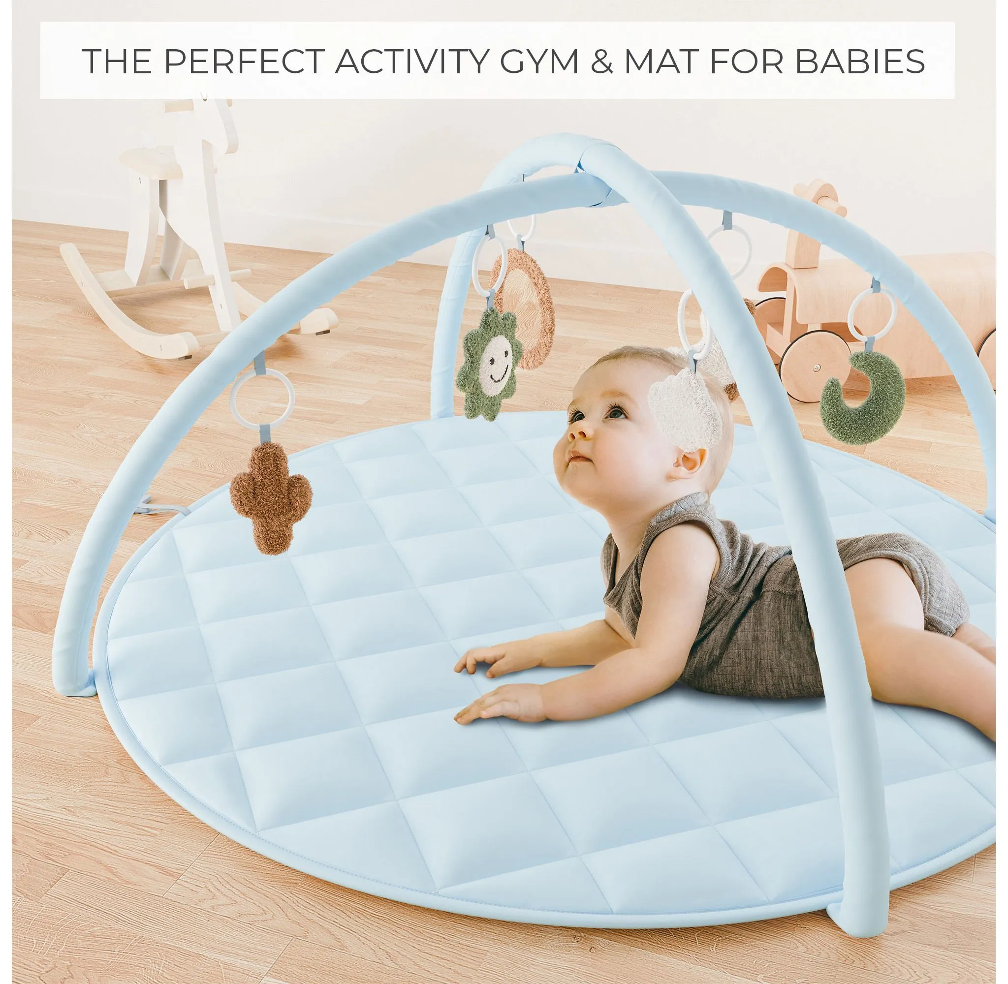 Play Gym & Tummy Time Mat - Stylish Activity Playmat for Infant Development & Playroom Decor - Image 5