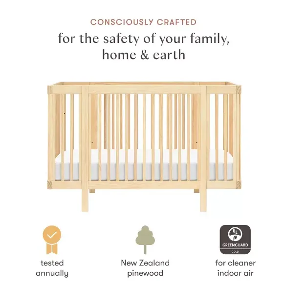 Pogo 8-in-1 Convertible Crib w/All-Stages Conversion Kits in Blonde - Image 6