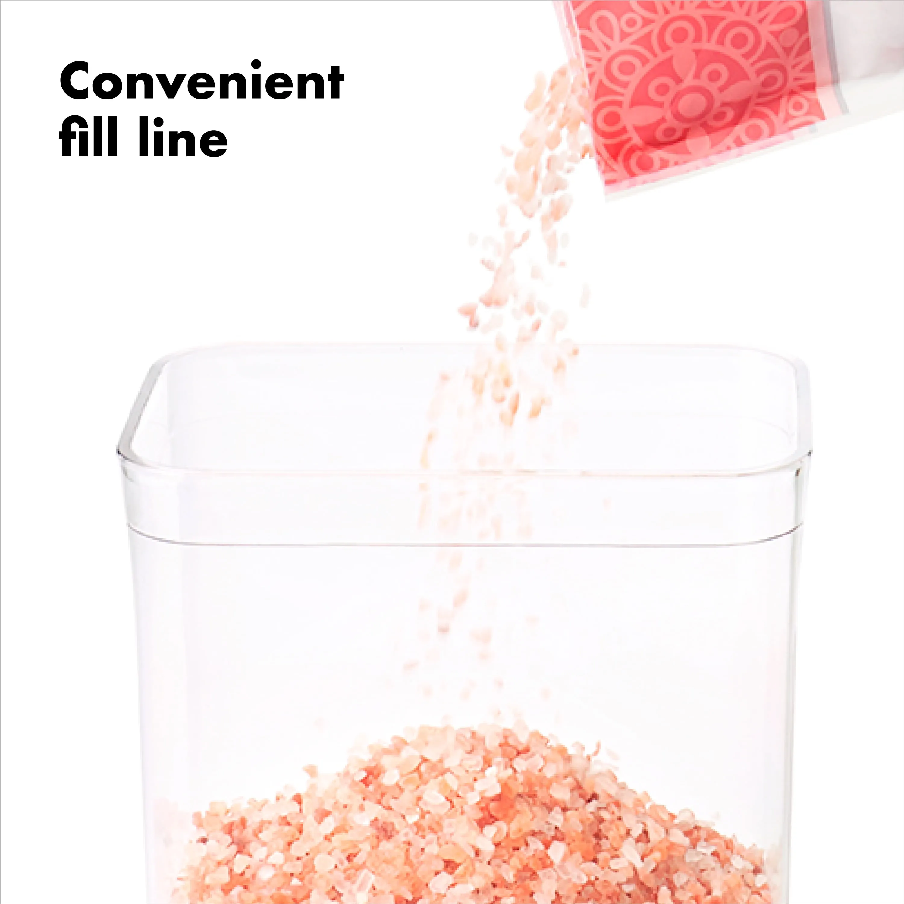 POP 1.1qt Plastic Short Small Square Food Storage Container White - Image 9