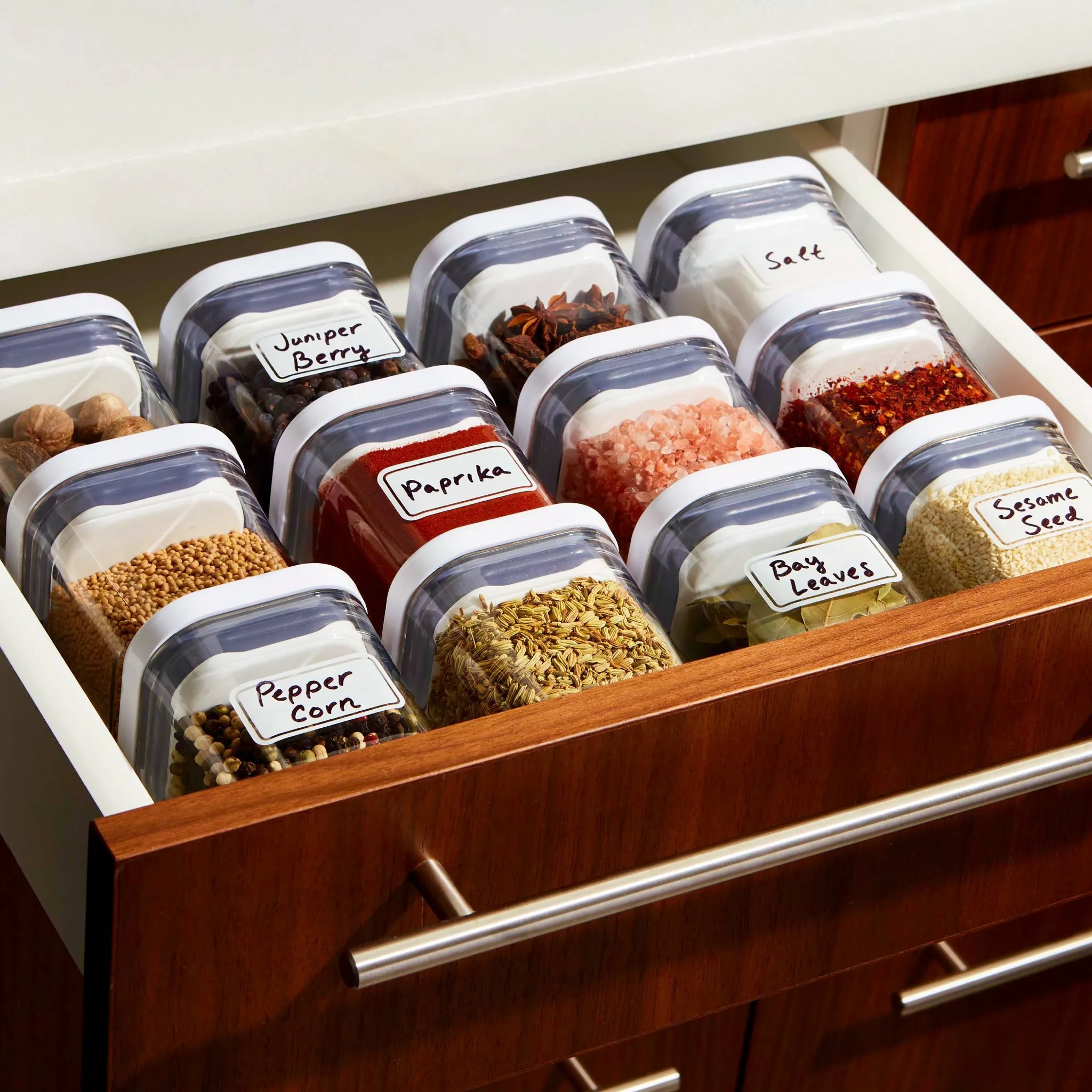 Mini Square Food Storage Container Set - White - 0.2L - Image 2