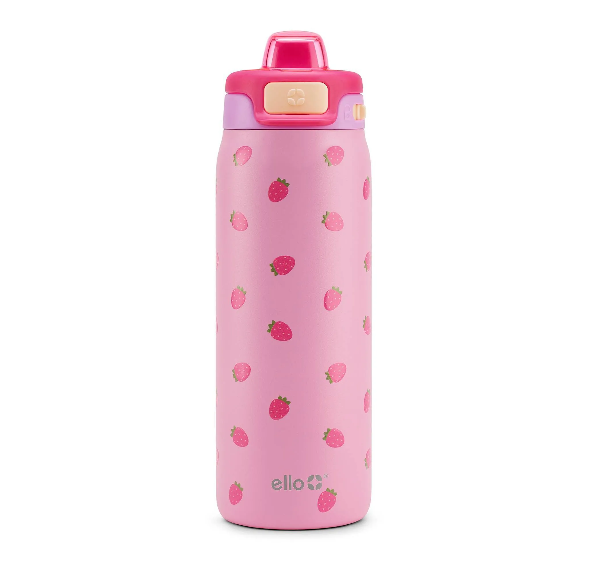 Pop & Fill 18oz Stainless Steel Water Bottle - Strawberry 3D Print