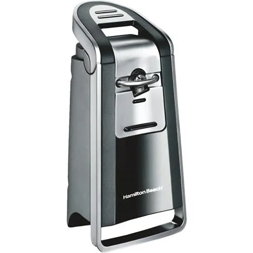 Pop-Top Can Opener with Scissors Black