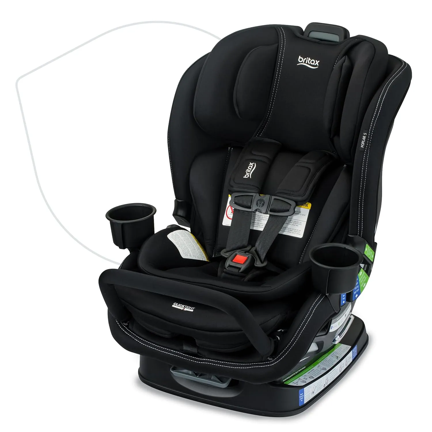 Poplar S Convertible Car Seat, 2-in-1 Car Seat - Onyx