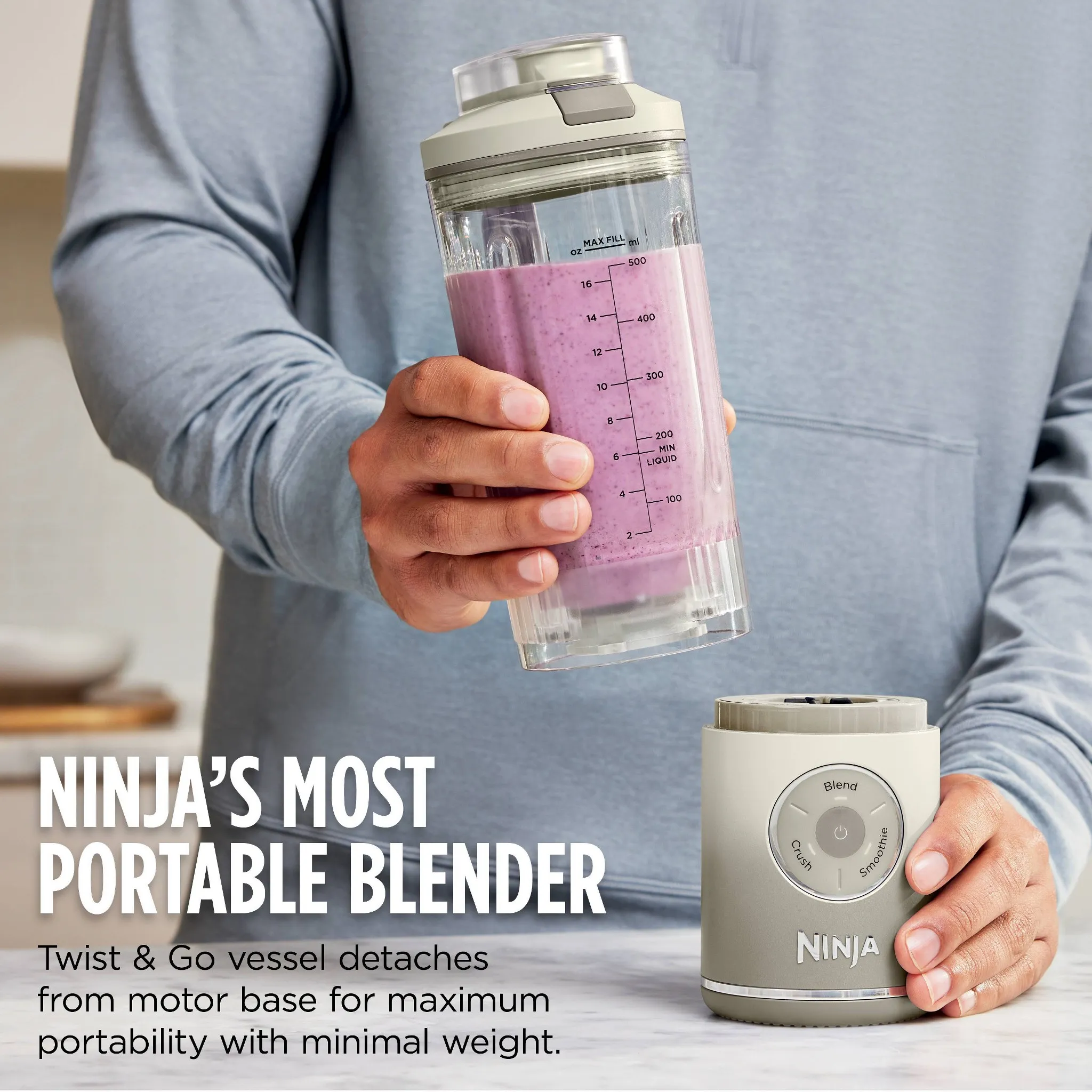 Portable 22oz Blender - Platinum Silver - Image 3
