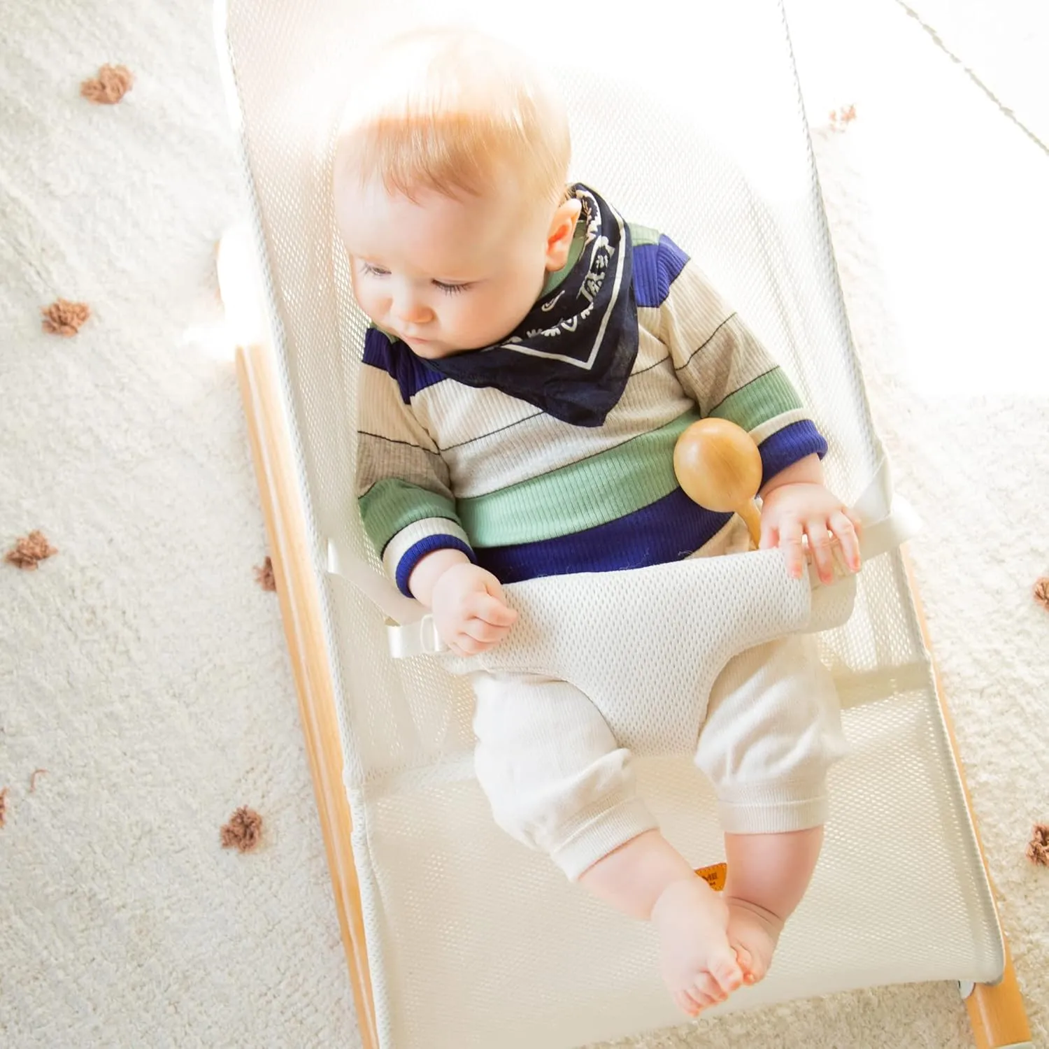 Portable Baby Bouncer - White - Image 8