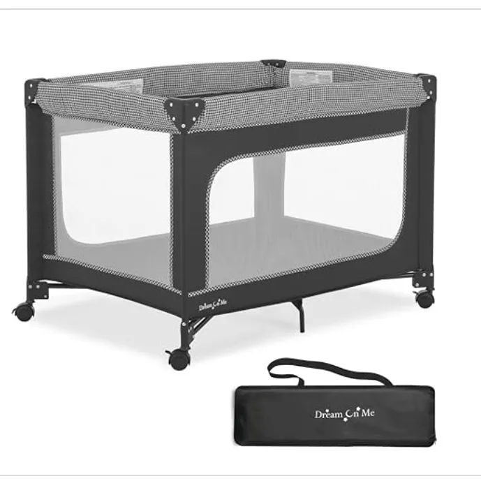 Portable Baby Playard - Black & White