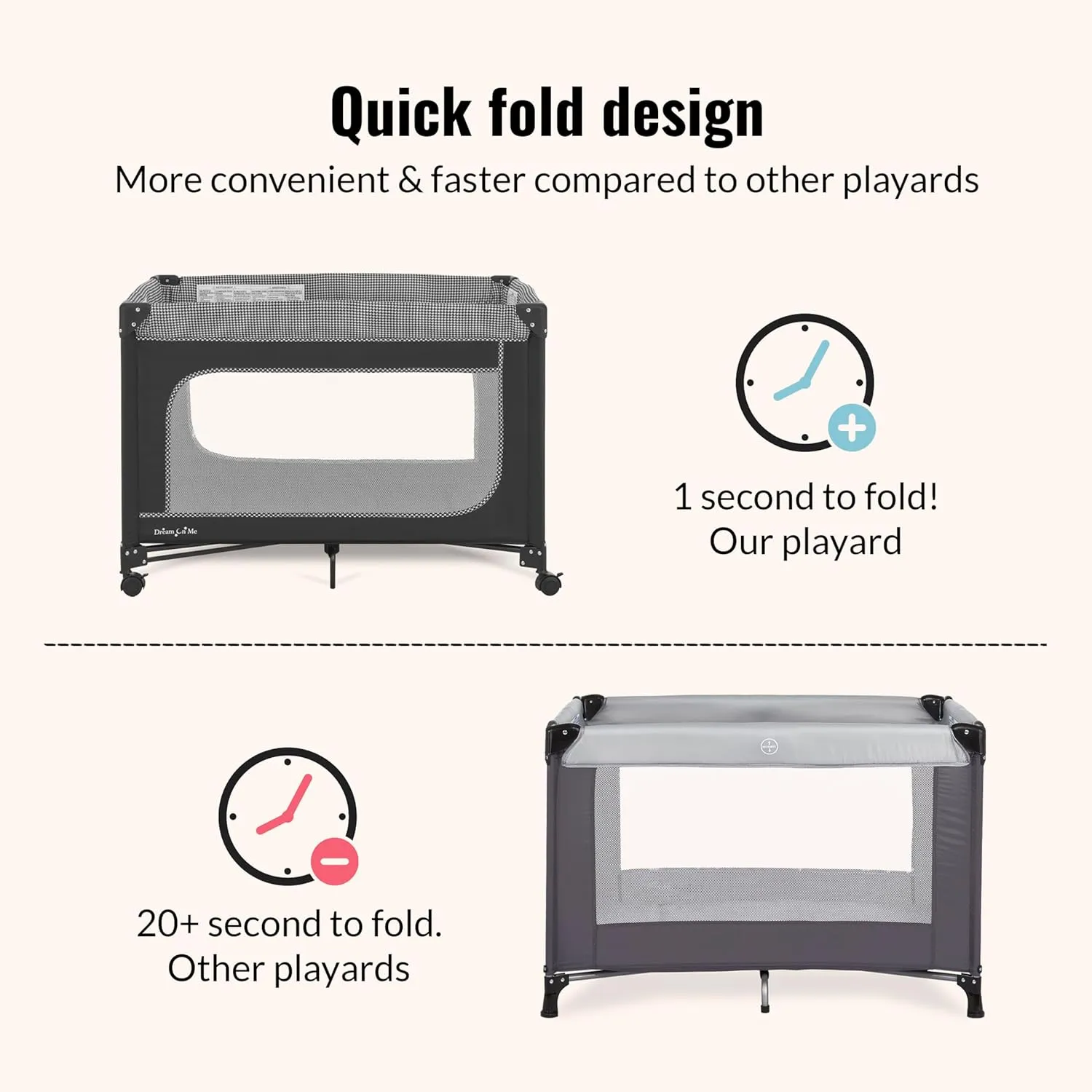 Portable Baby Playard - Black & White - Image 2