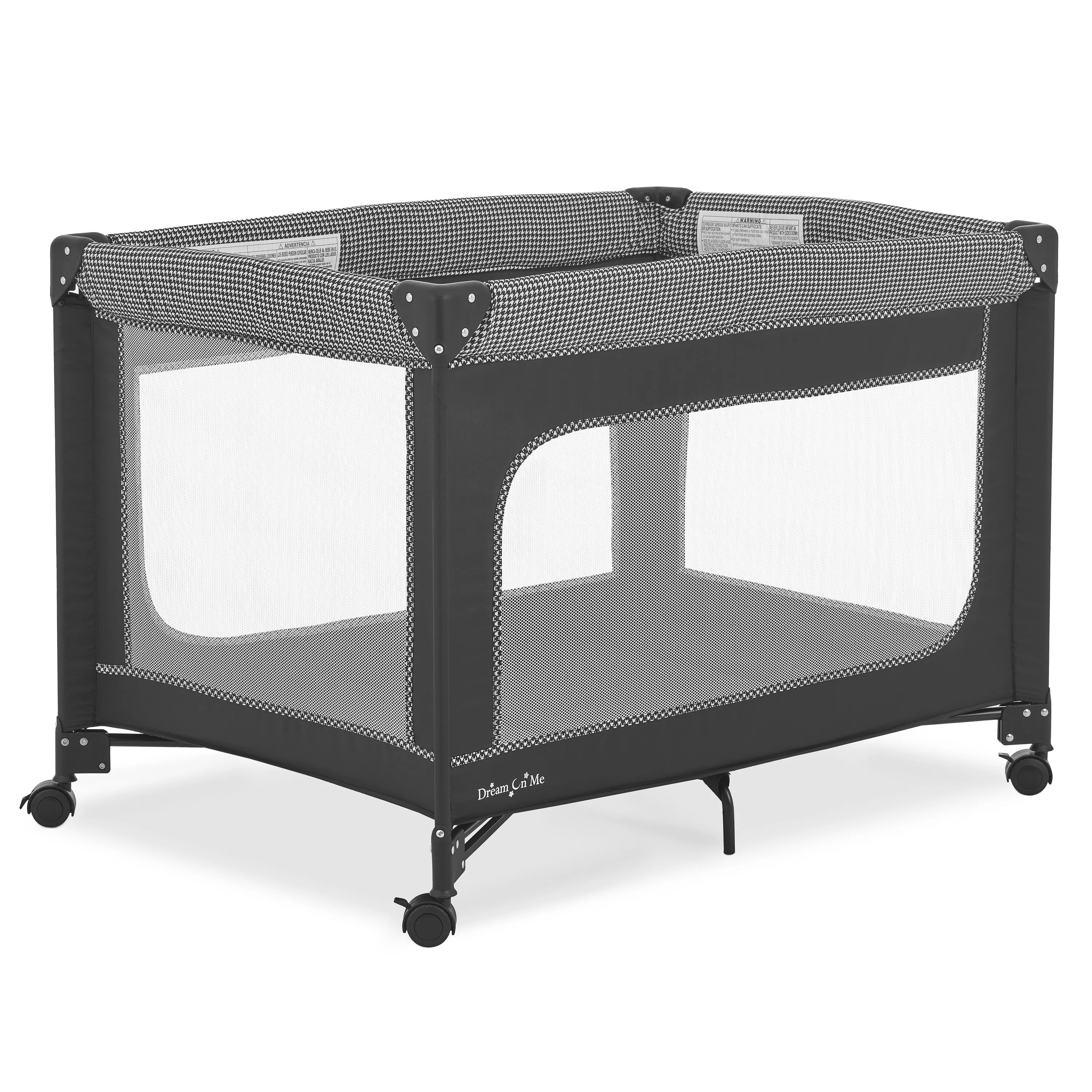 Portable Baby Playard - Black & White - Image 8