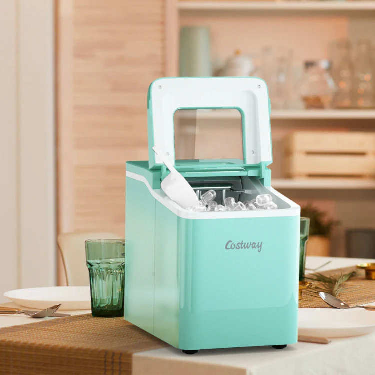 Portable Countertop Ice Maker Machine With Scoop-Green - Image 10