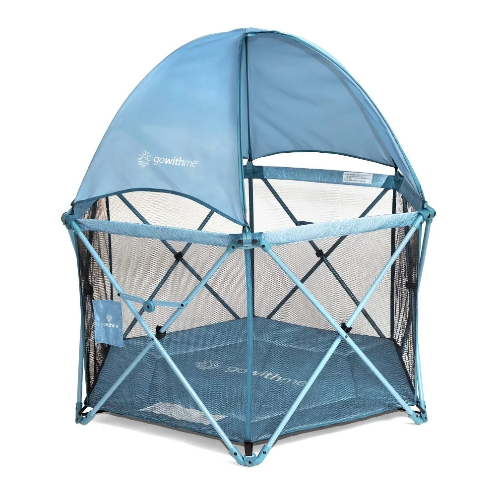 Portable Playard with Canopy - Blue