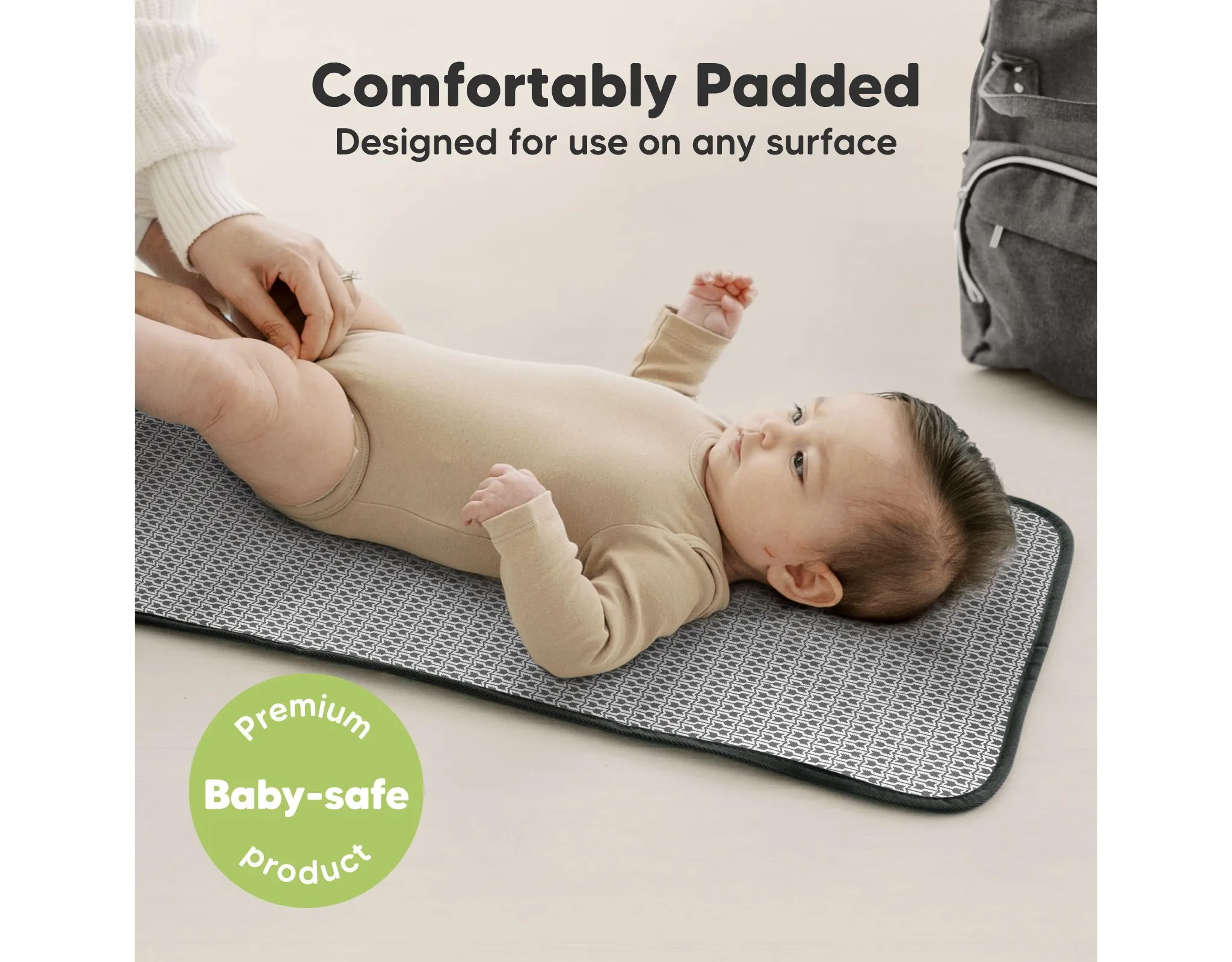 Portable Waterproof Diaper Changing Pad - Black - Image 5