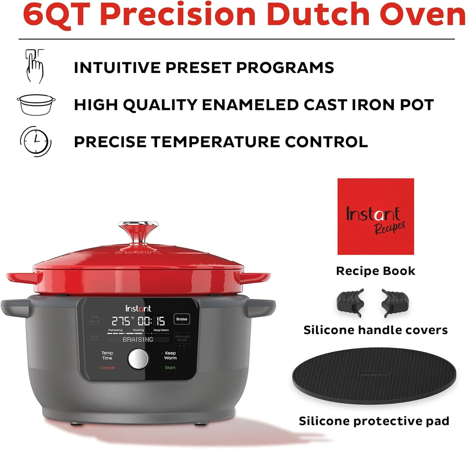 Precision 6 Quart Cast Iron Dutch Oven - Image 2