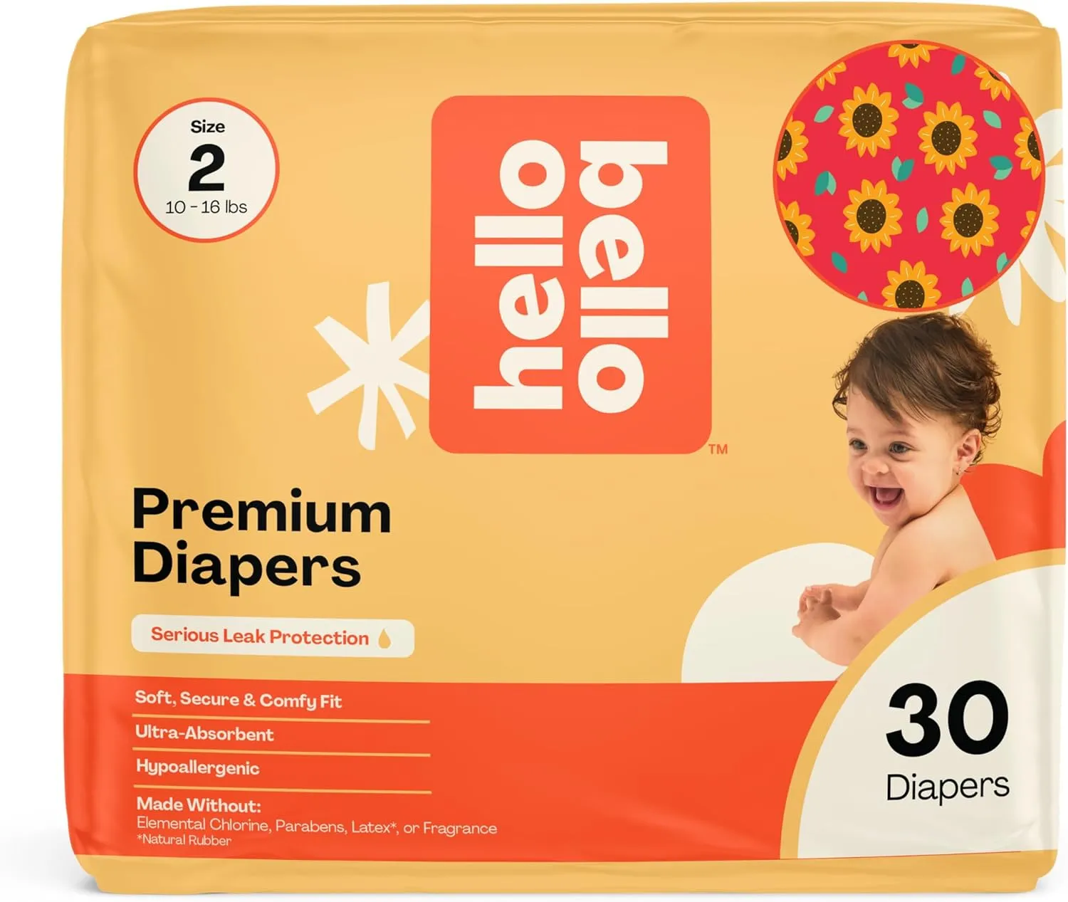 Premium Disposable Baby Diapers - Flower Child