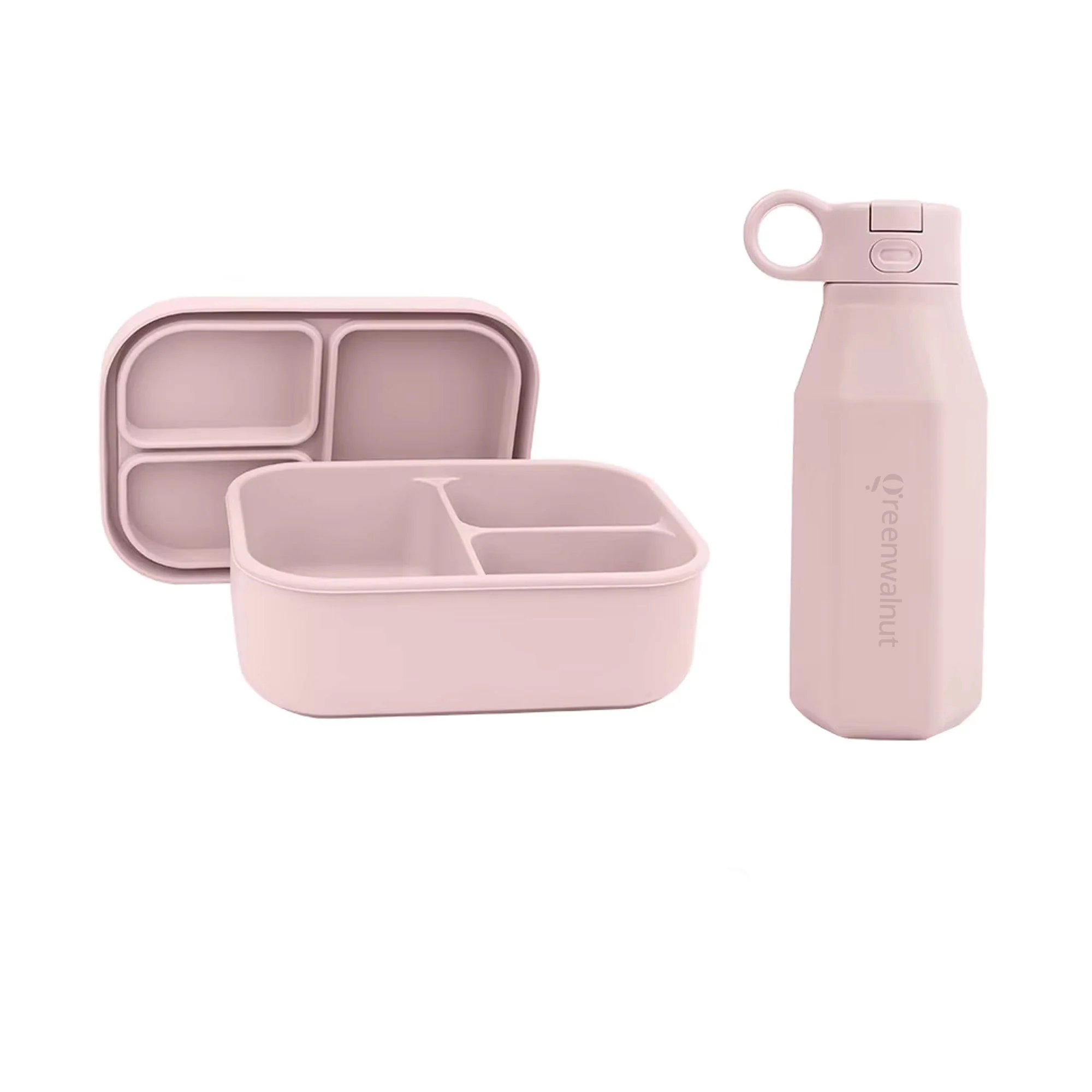 Premium Food-Grade Silicone Leak Proof Lunch Box & Water Bottle Set – Safe, Durable, and Baby Kid Friendly - Image 3
