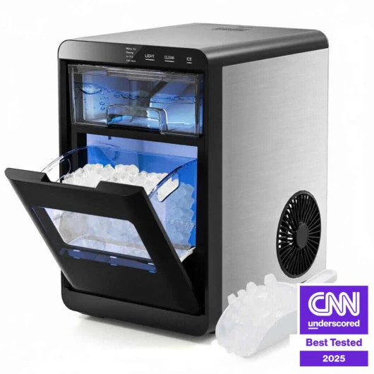Premium Ice and Coffee Duo CNN-Acclaimed Nugget Ice Maker and 20-Bar Stainless Espresso Machine - Image 3