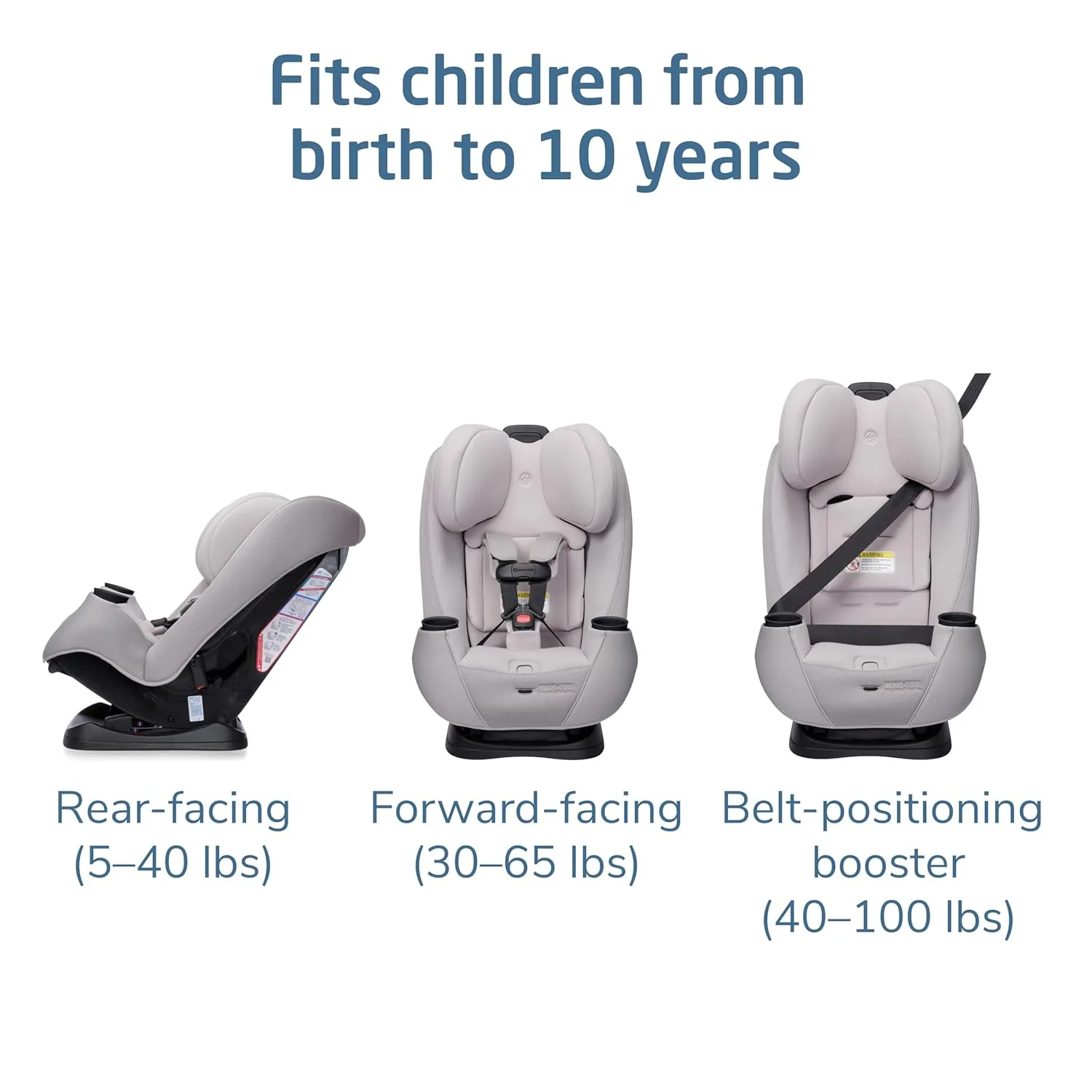 Pria Max Convertible Car Seat - Oyster Shell - Image 3
