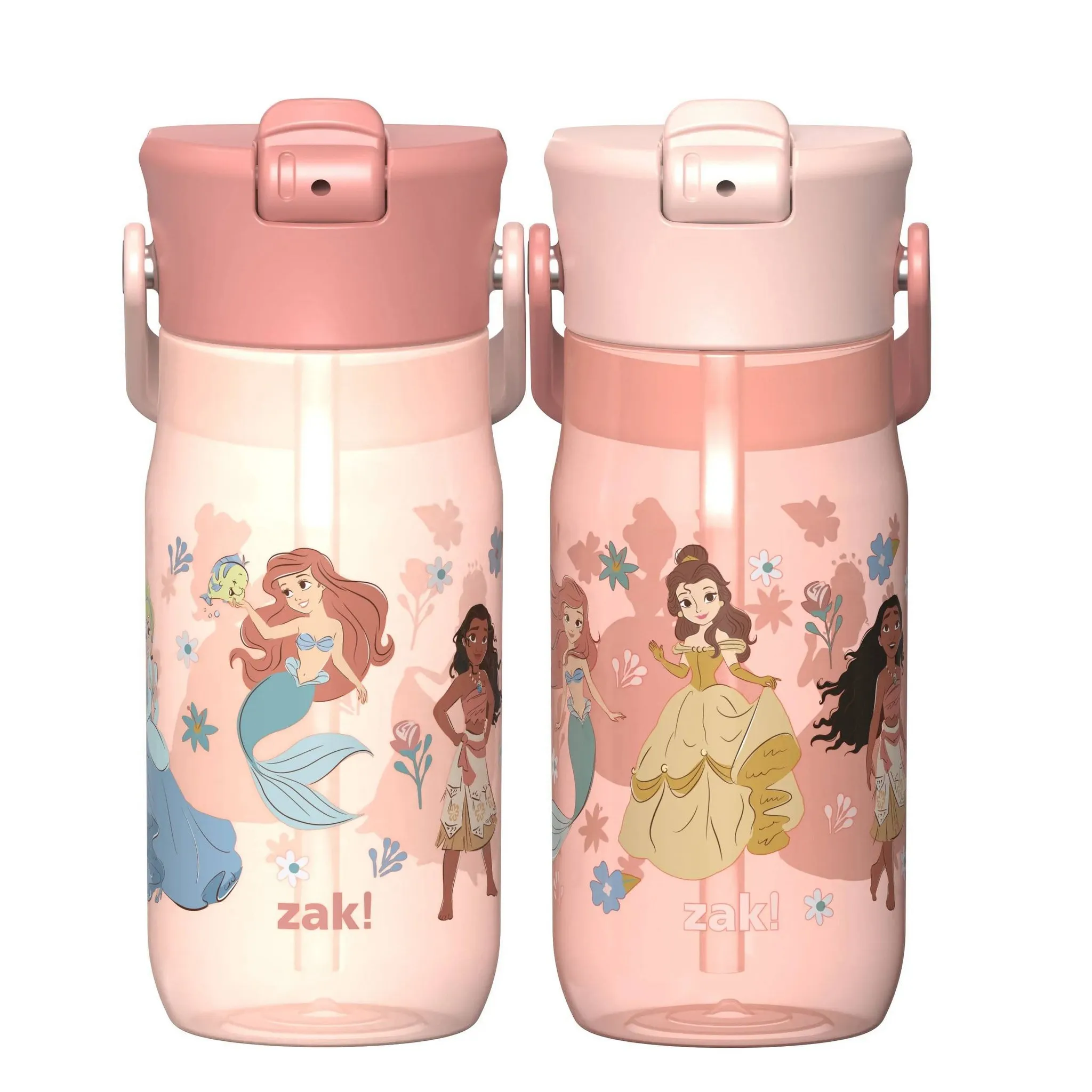 Princess Harmony Straw Water Bottle - Pink