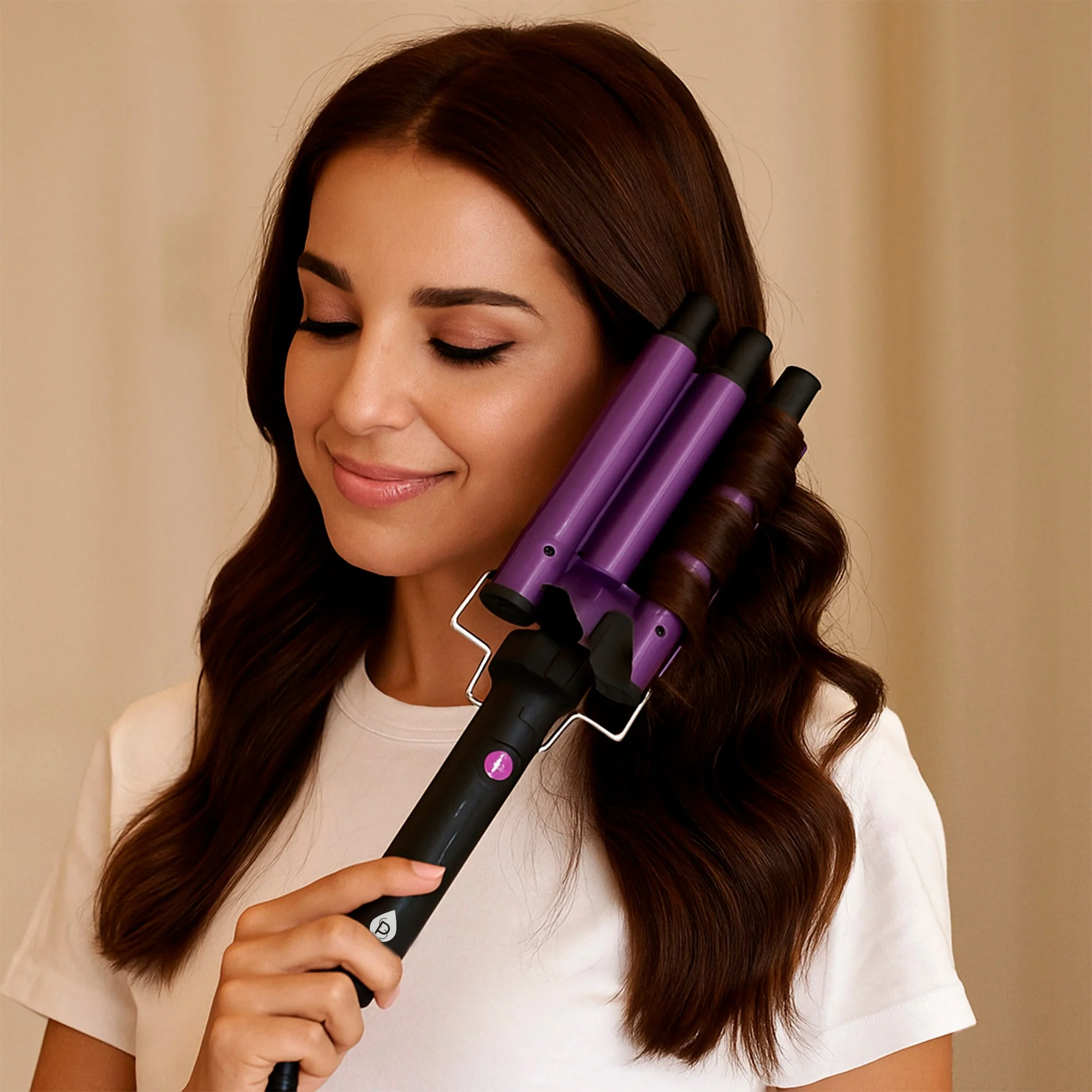 Professional Hair Styling Trio: Triple Barrel Curler, One-Step Volumizer & Flat Iron Duo Pack - Image 6