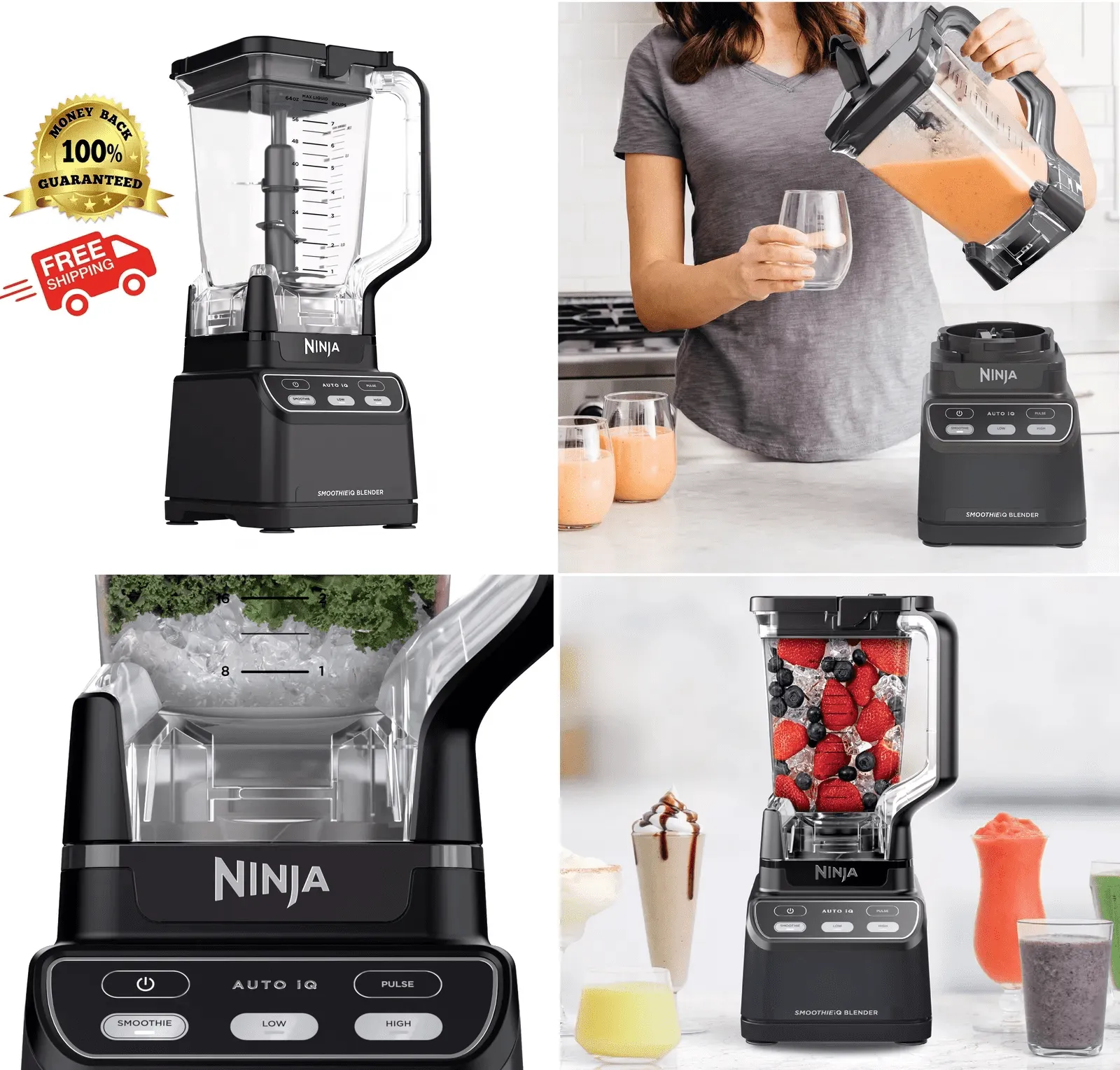 Professional Plus Blender with Auto-iQ - Black - Image 3
