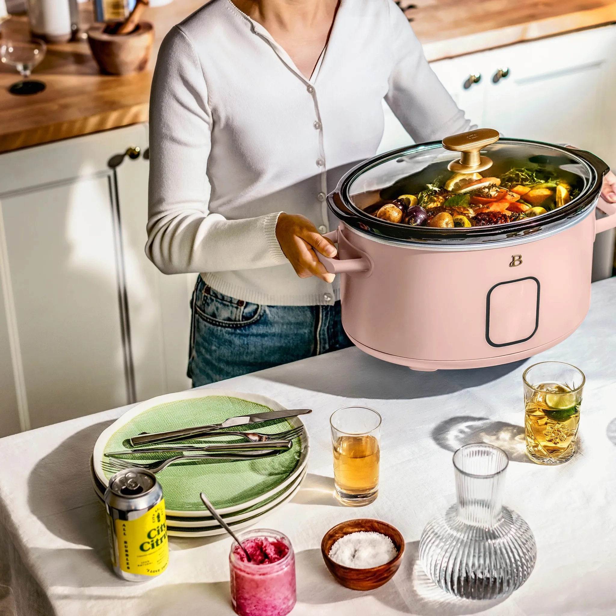 Programmable 6 Qt Slow Cooker - Rose - Image 4