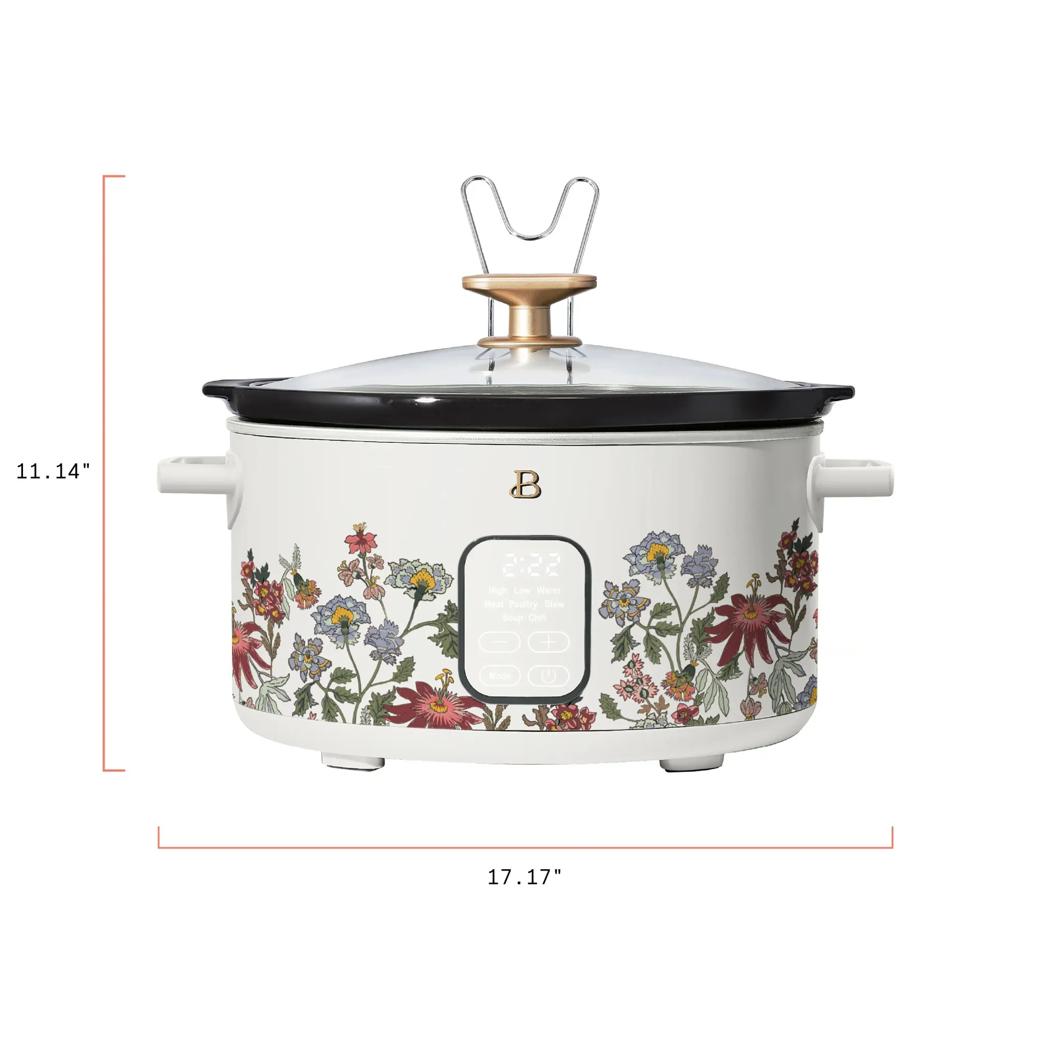 Programmable 6 Qt Slow Cooker - Wildflower White Icing - Image 3