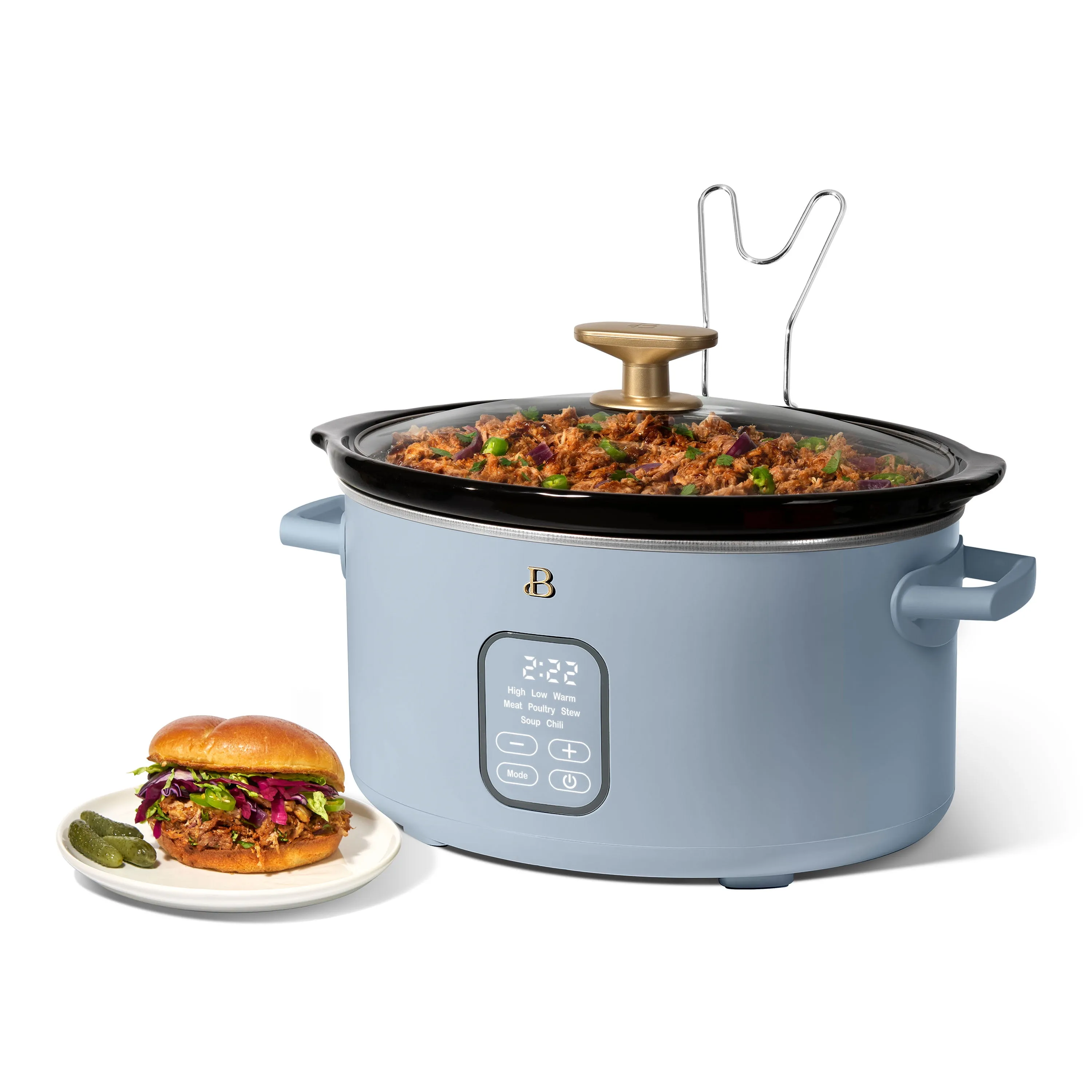 6 Qt Programmable Slow Cooker - Cornflower Blue - Image 5