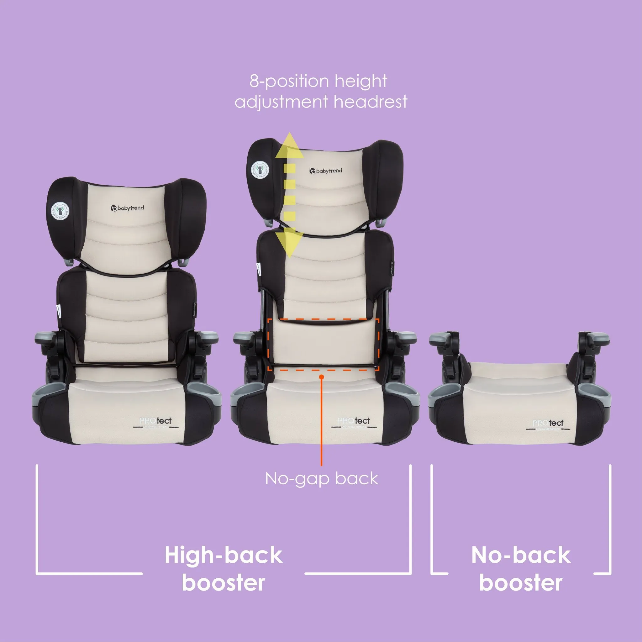 Protect 2-In-1 Folding Booster Car Seat - Dash Tan - Image 2