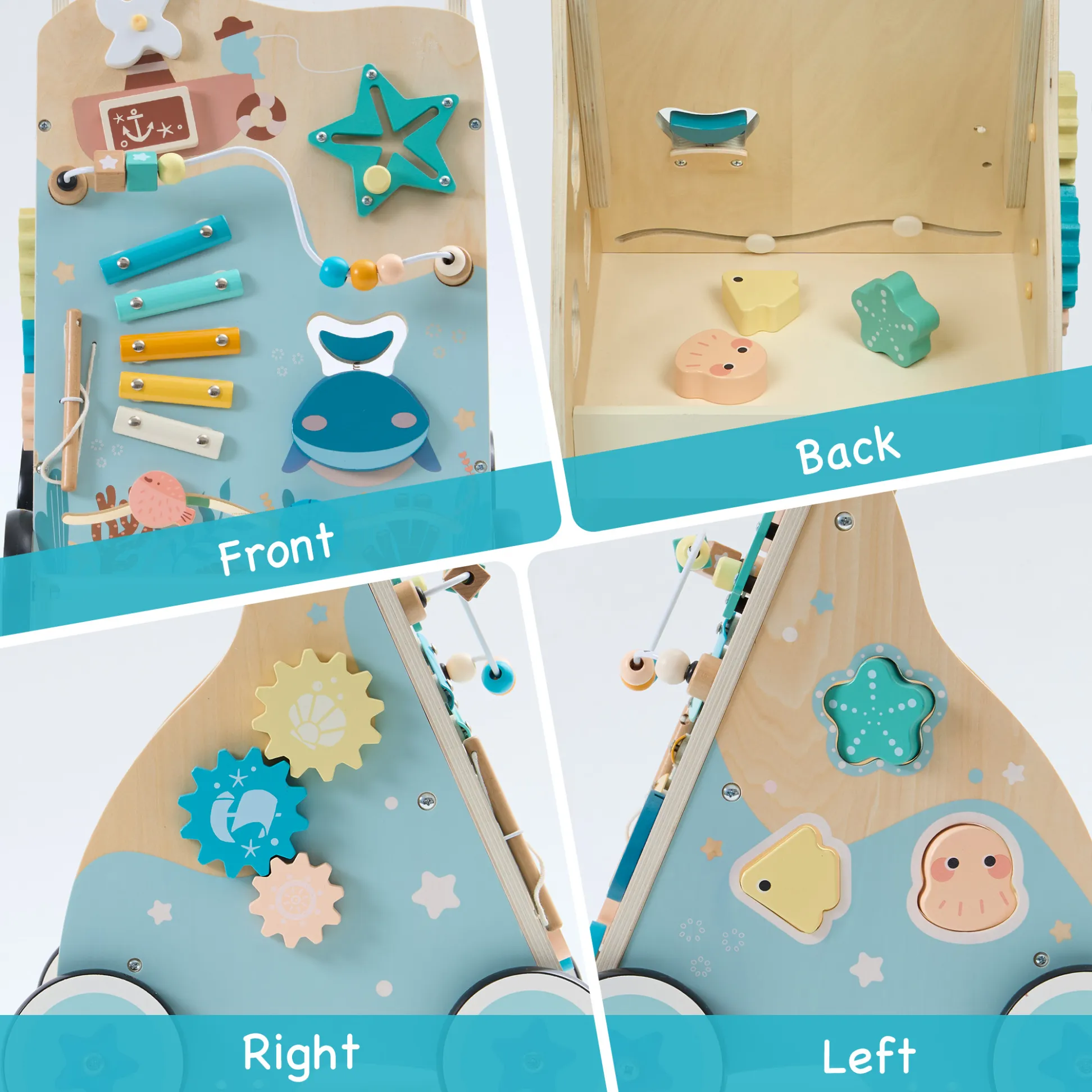 Wooden Infant Push Walker Toy - Image 5