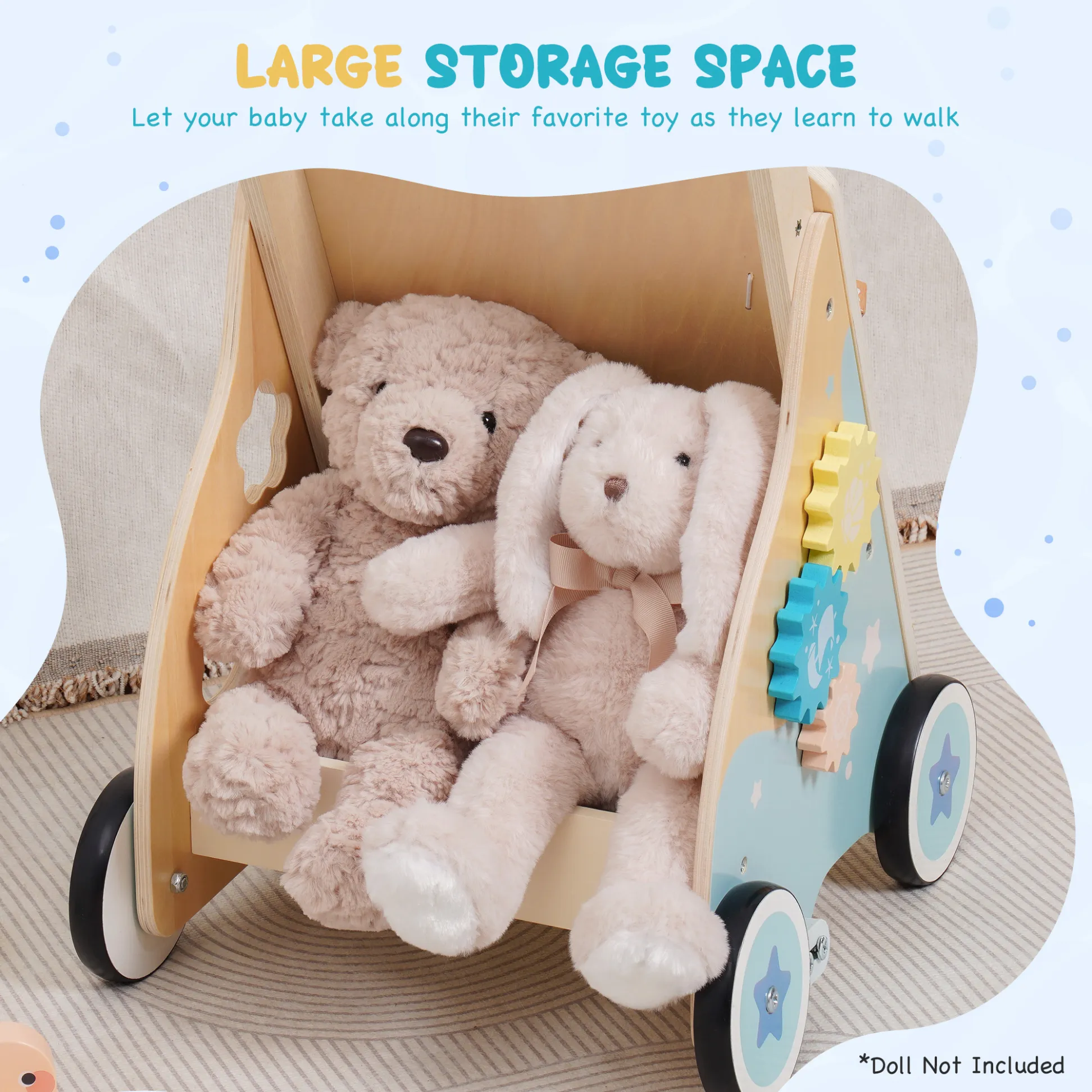 Wooden Infant Push Walker Toy - Image 7