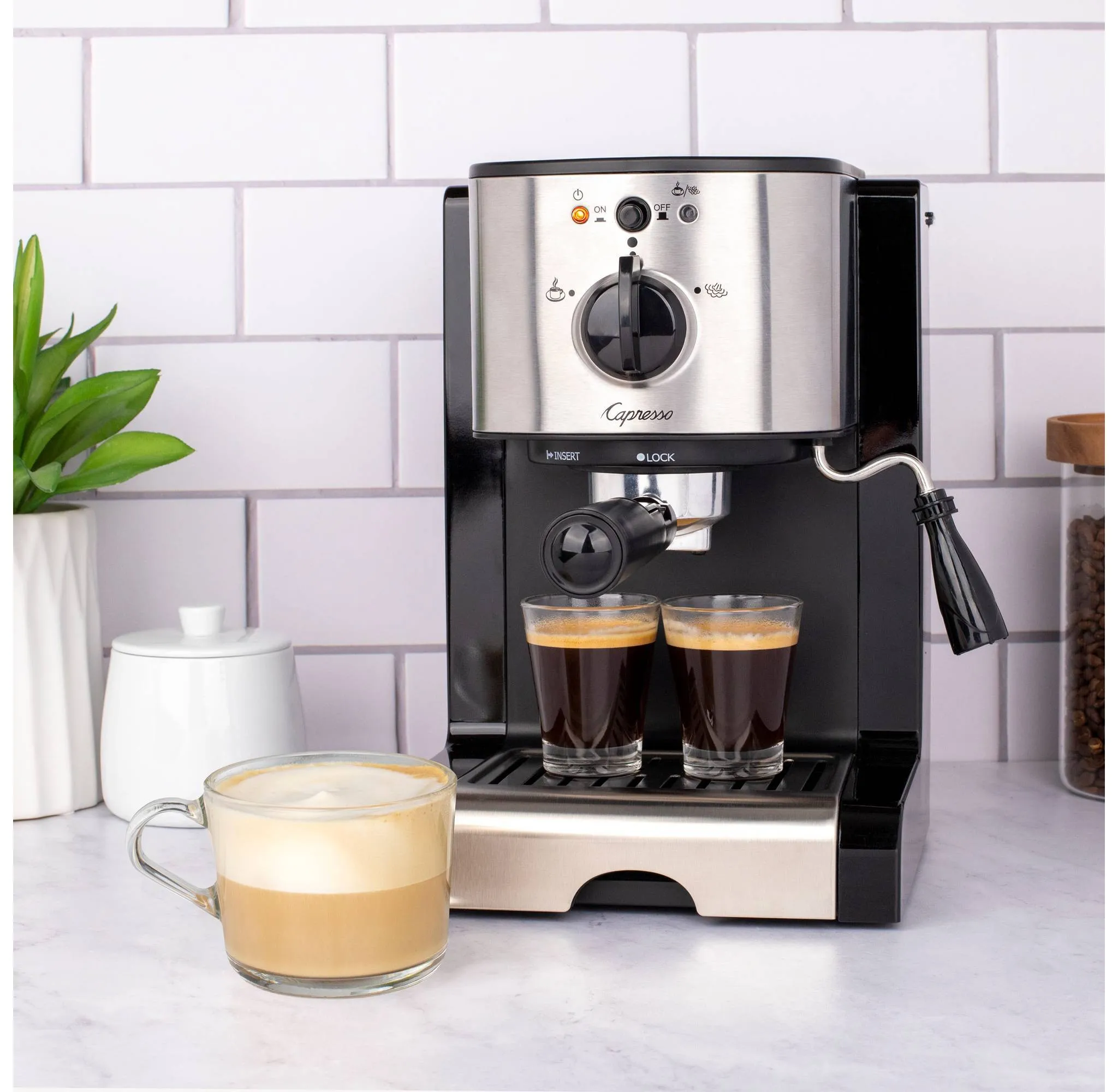 Pump Espresso/Cappuccino Machine - Stainless Steel - Image 4