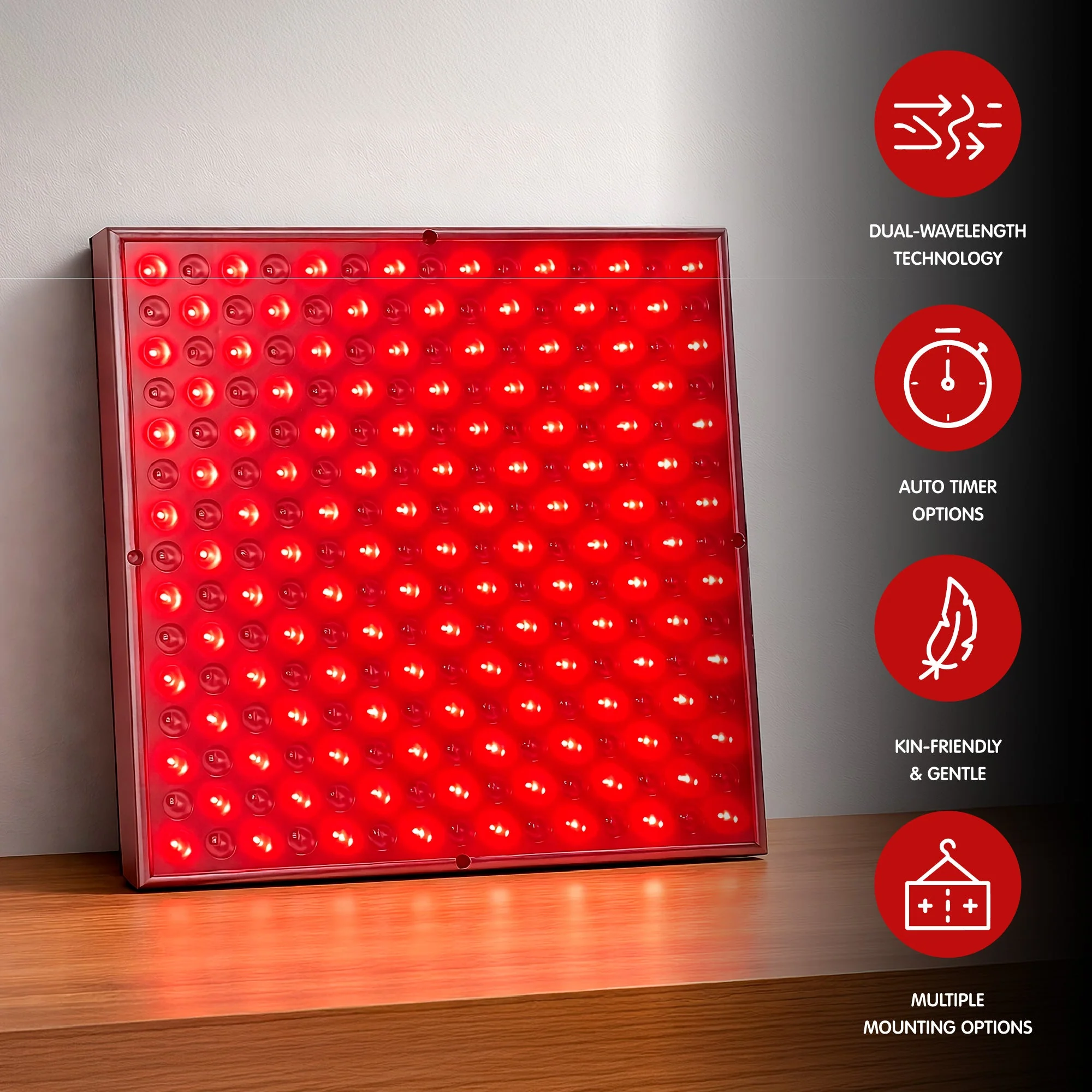 Pursonic 7-in-1 LED Light Therapy Face Mask, Sculpting Wand, and LED Red Light Therapy Panel - Image 3