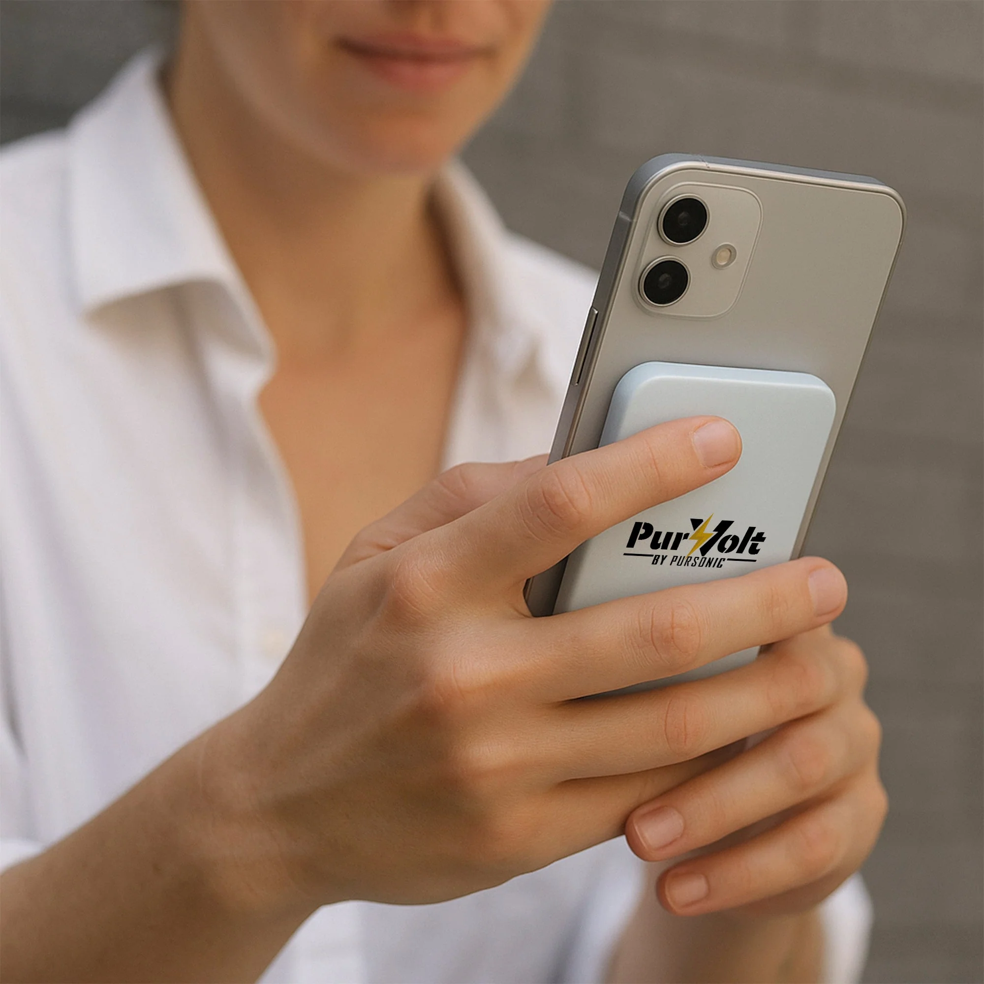 Pursonic Electric Plush Heated Poncho Shawl & Ultra-Compact Power Bank - Image 2