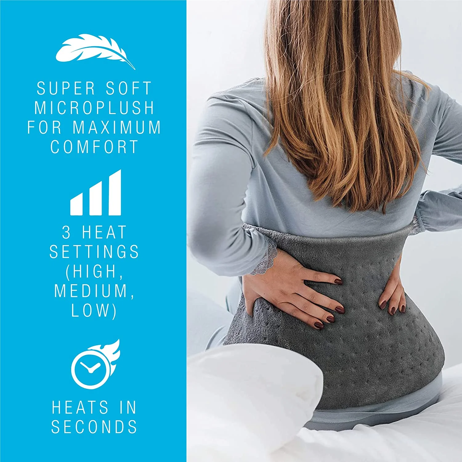 Pursonic Heated Poncho Shawl & XL Full Body Heating Pad - Image 2