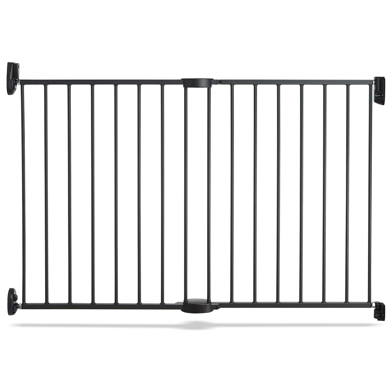 Push to Close™ Baby Gate - Extends 28.5" to 45" Wide, Metal, Dark Grey
