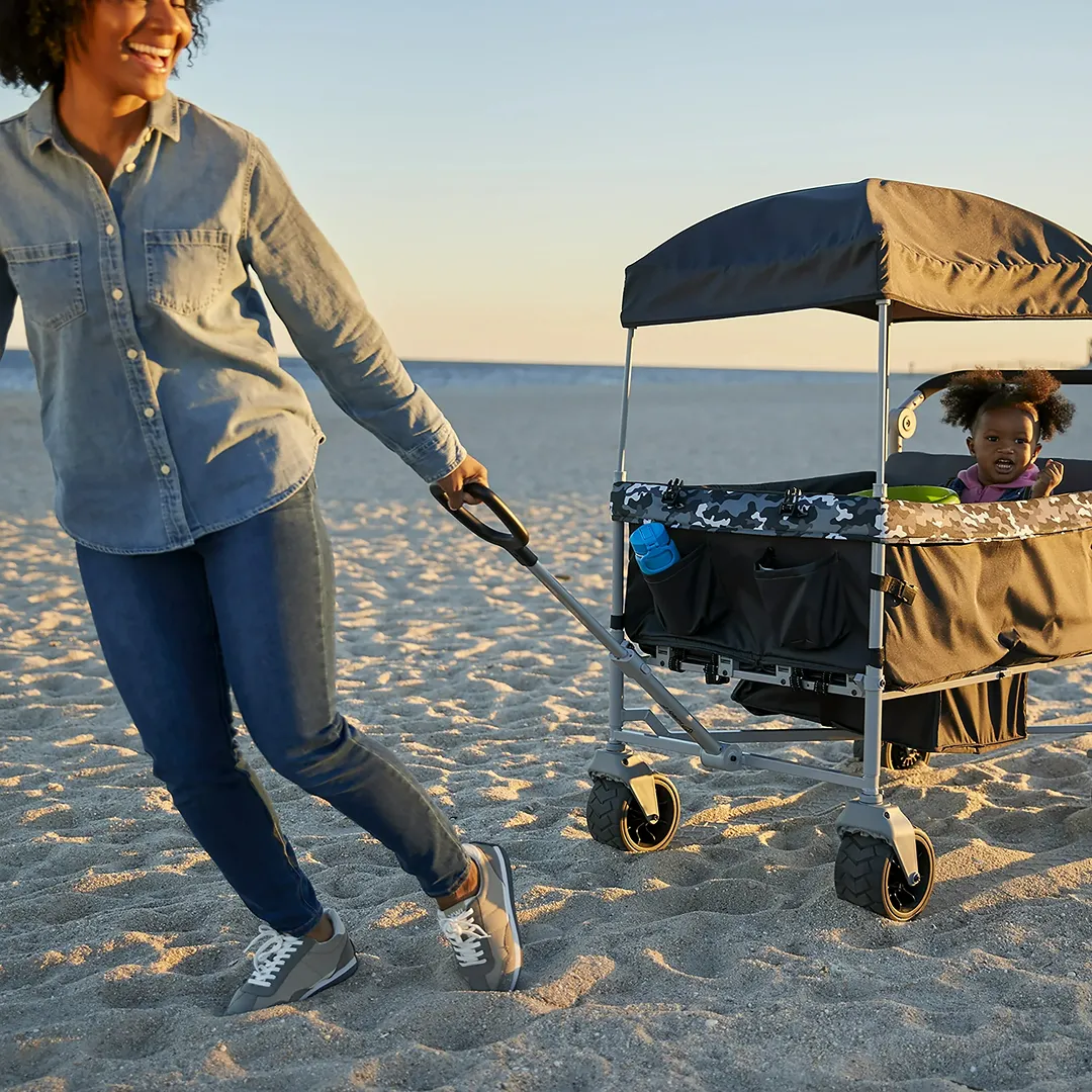Quad Wagon Stroller - Olive - Image 3