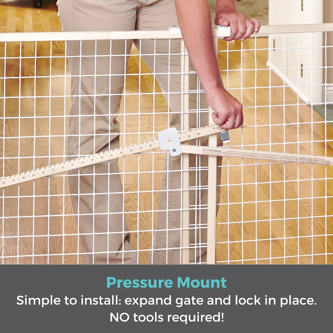 Quick-Fit Wire Mesh Pet/Baby Gate for Wide Openings - Image 4