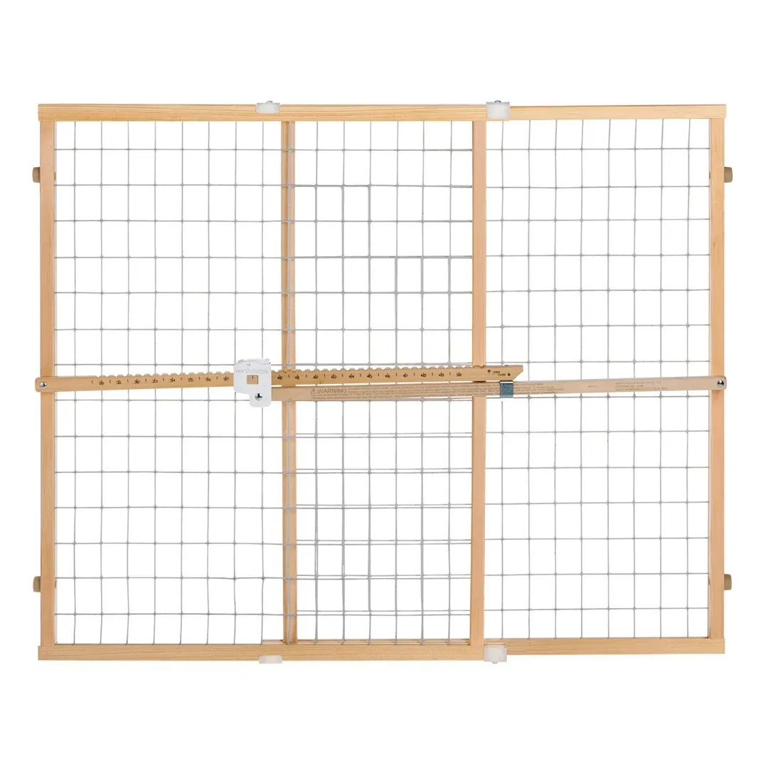 Quick-Fit Wire Mesh Pet/Baby Gate for Wide Openings