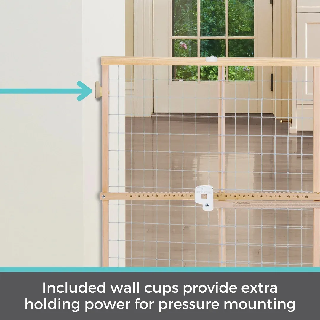 Quick-Fit Wire Mesh Pet/Baby Gate for Wide Openings - Image 3