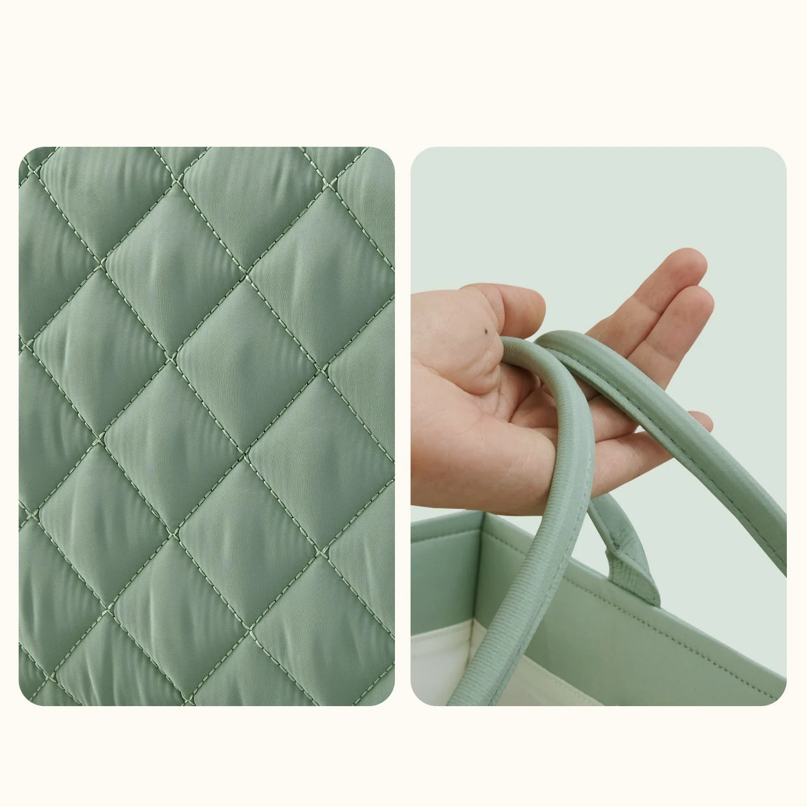 Quilted Diaper Caddy Organizer - Image 7