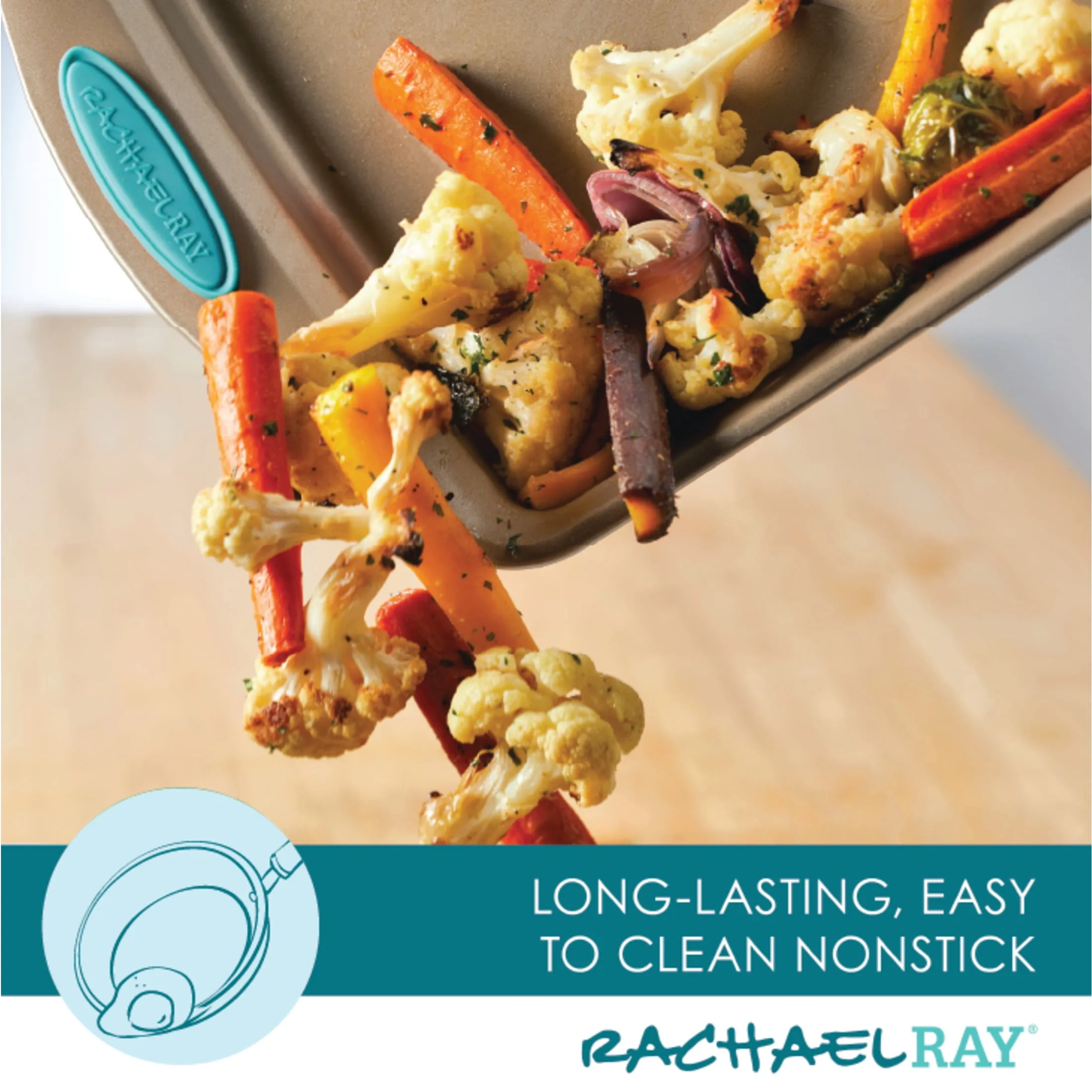 Rachael Ray Cucina Nonstick Bakeware 4-Piece Set - Agave Blue - Image 6