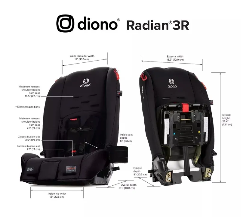 Radian 3R All-in-One Convertible Car Seat - Black Jet - Image 2