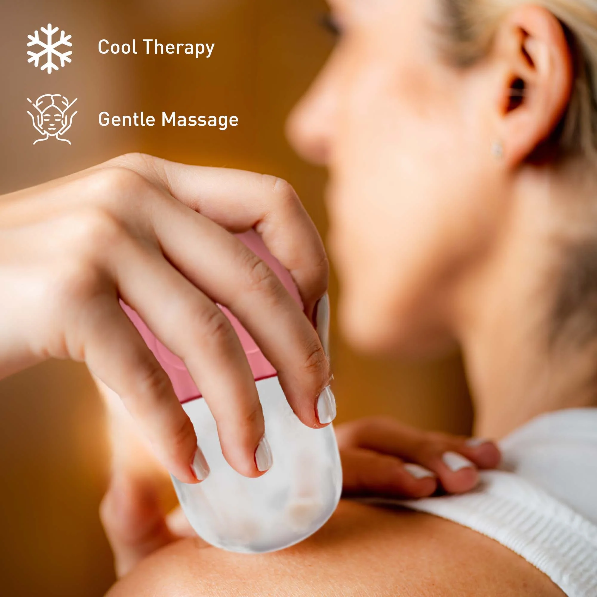 Radiance Renewal Set – Red Light Gua Sha Tool, Vitamin C Serum & Cooling Ice Roller - Image 4