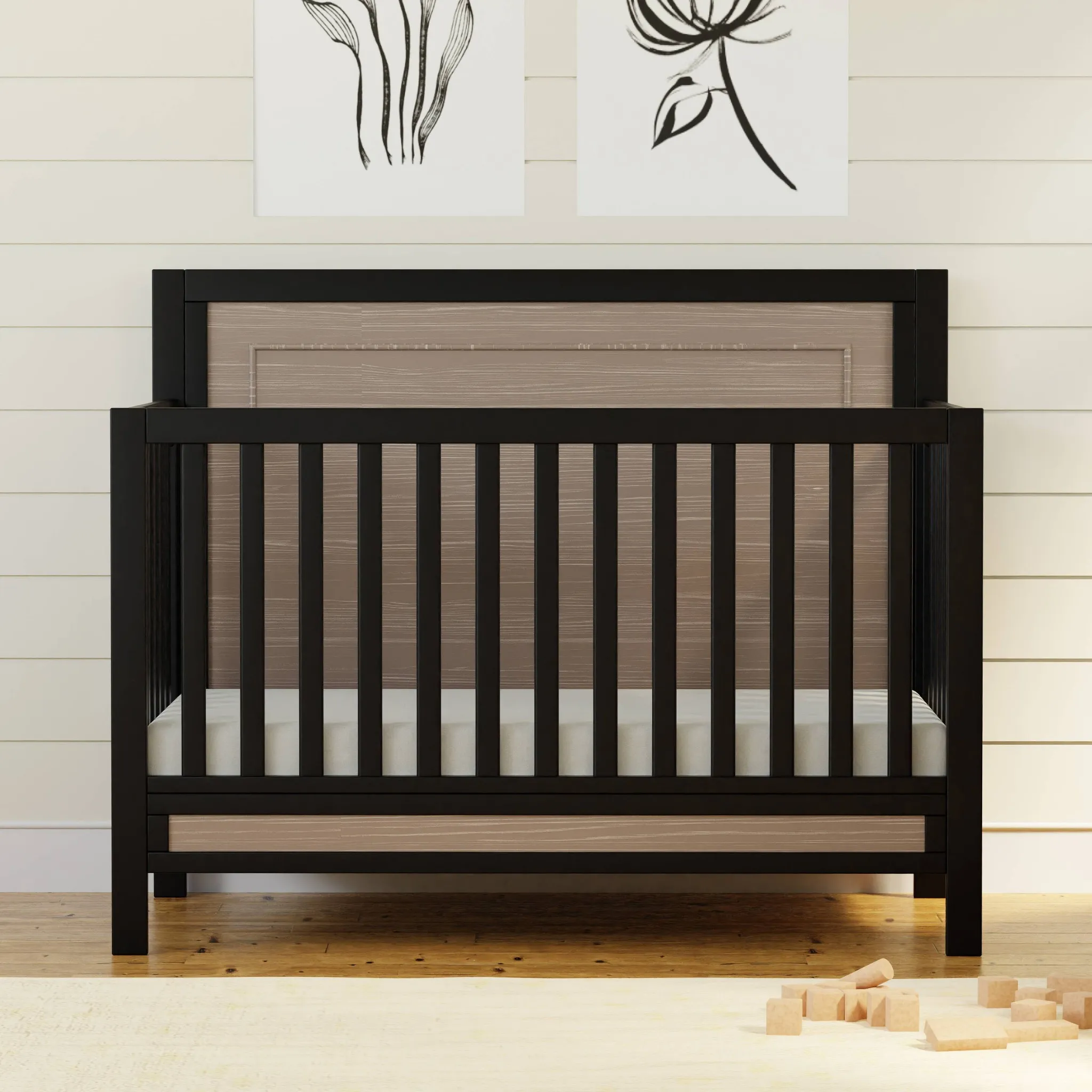 Radley 4-in-1 Convertible Crib - Ebony/Coastwood - Image 7