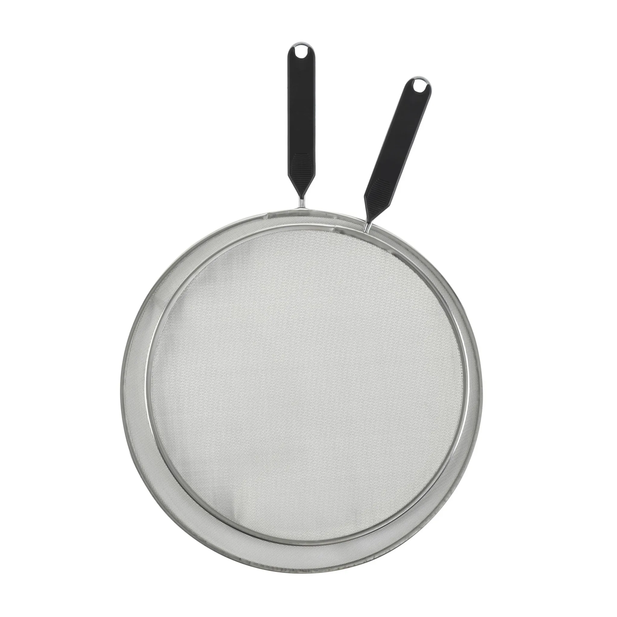 Ready 2pc Splatter Screen: Metal Oil Guard for Frying Pan - Image 2