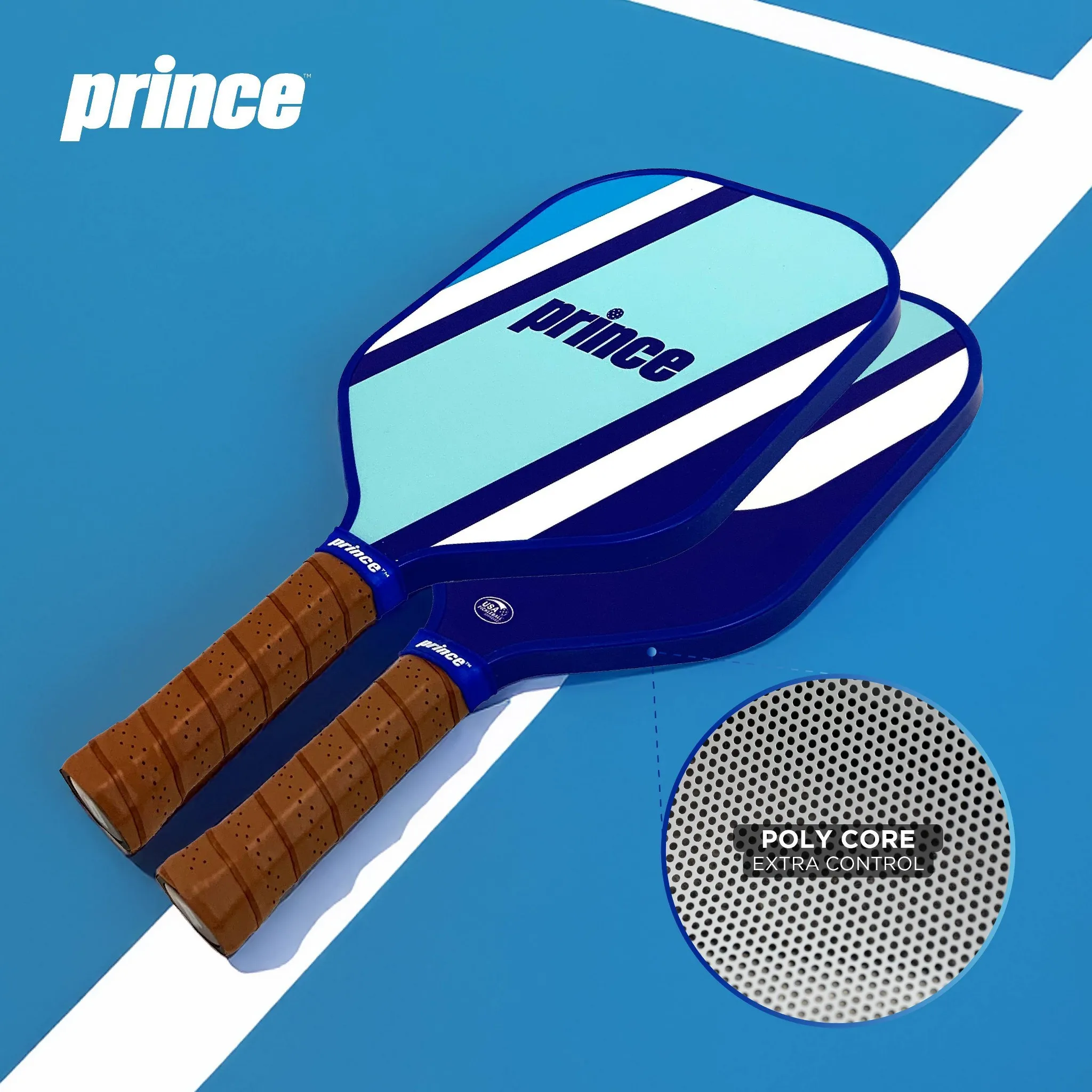 Recreational Pickleball Paddle - Retro Blue - Image 3