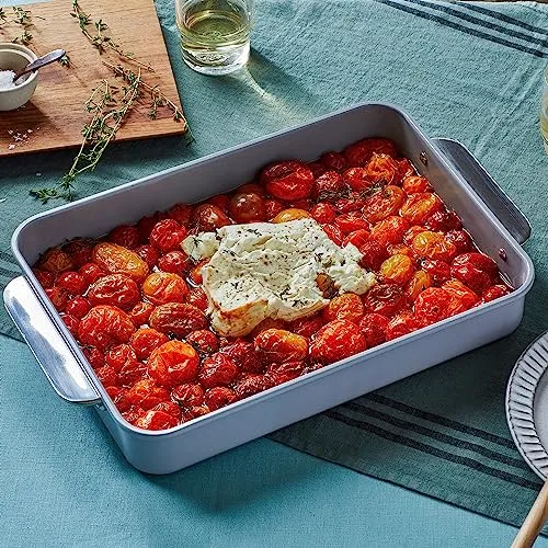 9x13" Nonstick Ceramic Rectangle Pan - White - Image 4