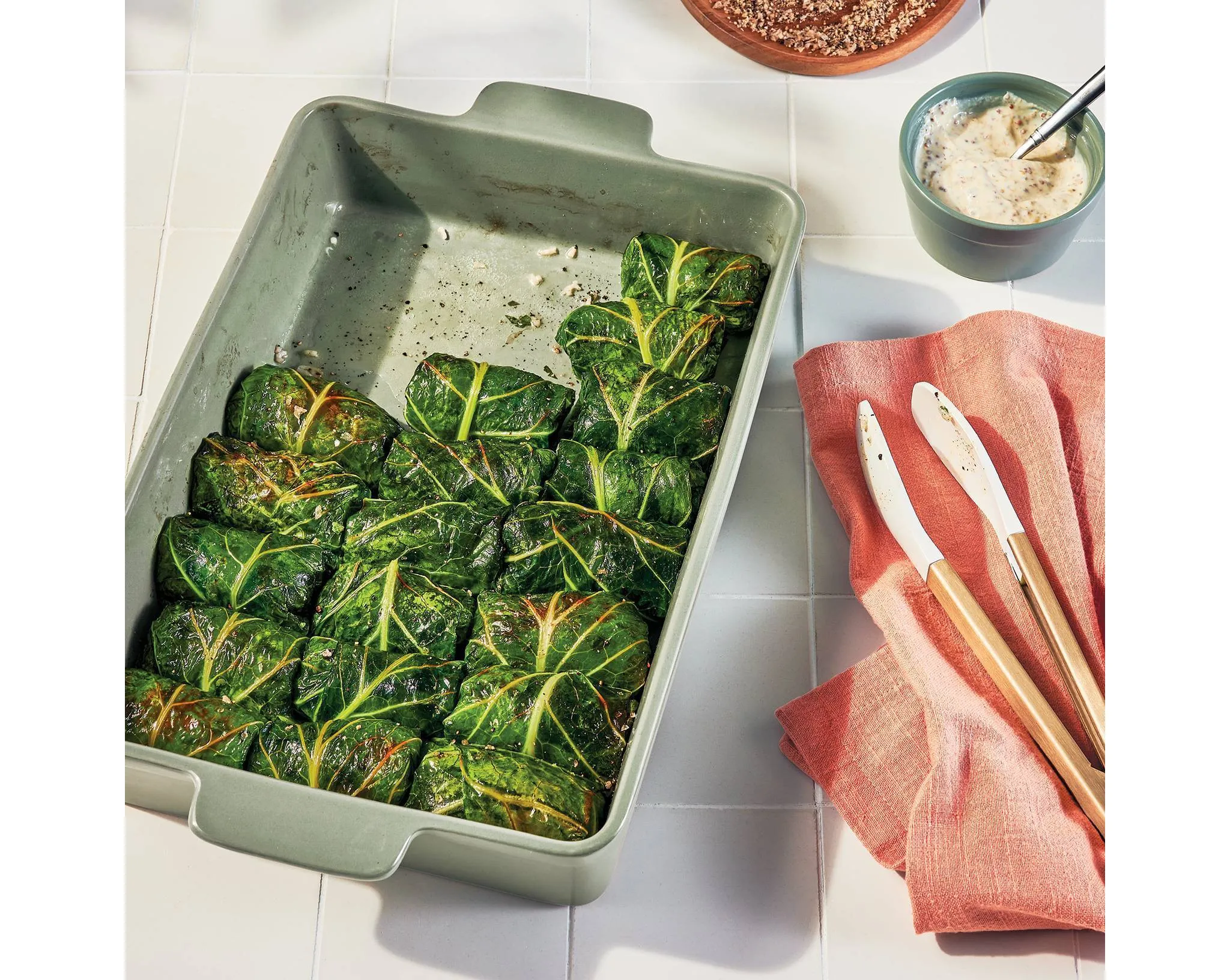 Rectangle Stoneware Baking Dish - Sage Green - Image 2
