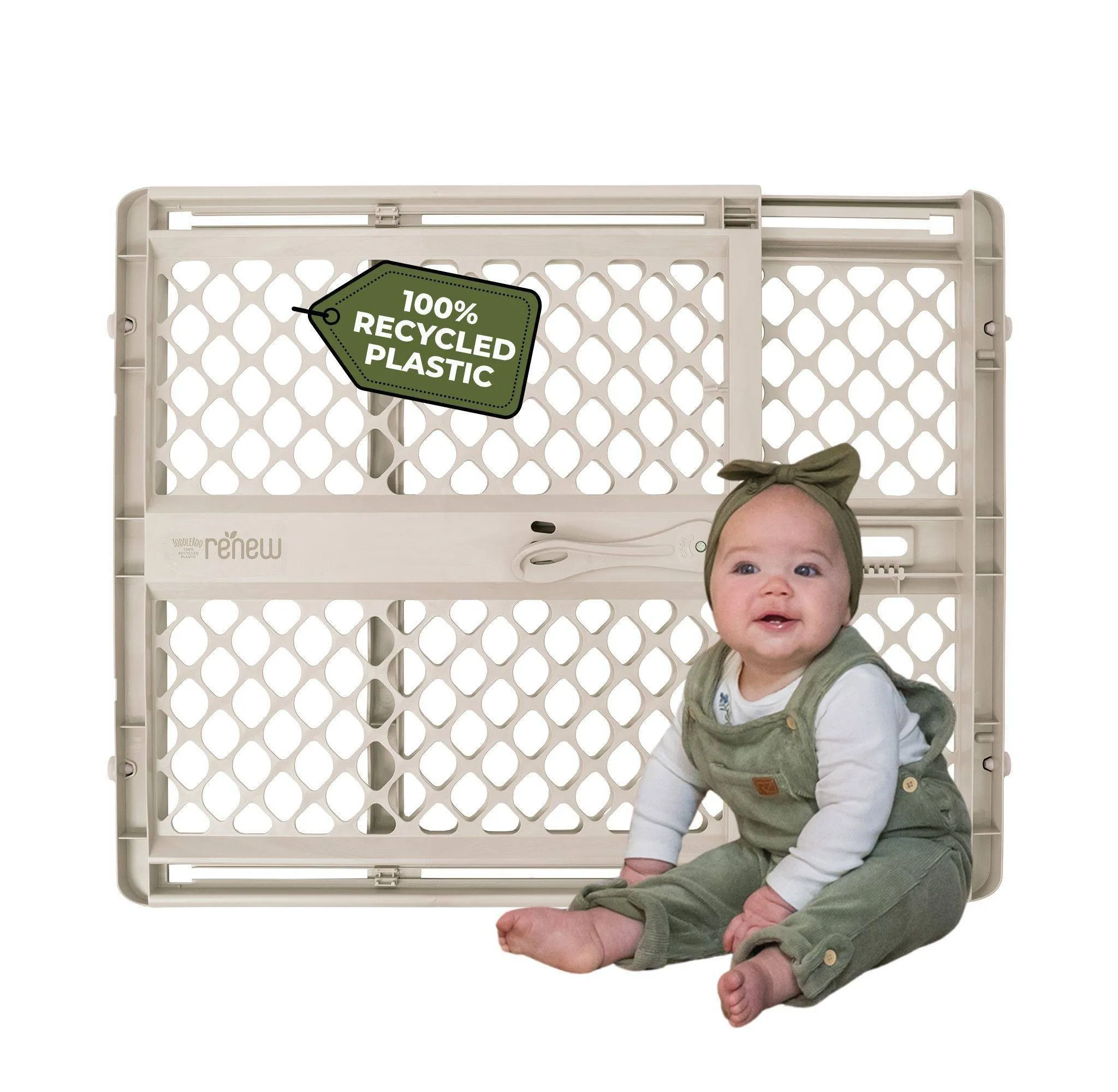 Recycled Plastic Baby Gate - Sandstone